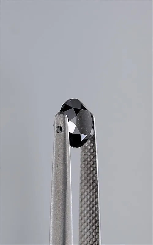 1.29ct Round Natural Diamond (Colour Fancy Black, Clarity VVS2, Cut EX, GIA Certified)