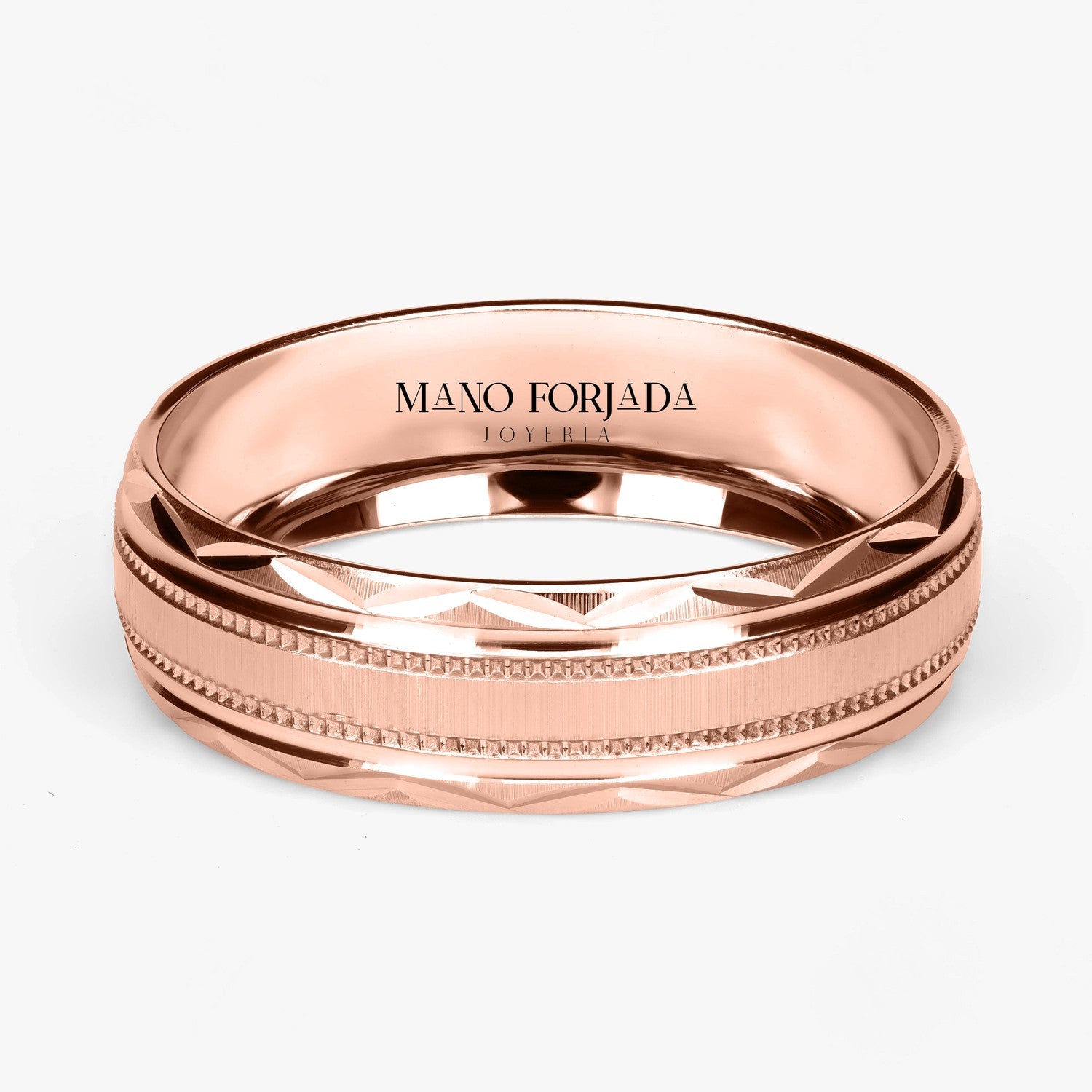 Argolla Pampa Clásica 6mm en oro rosado