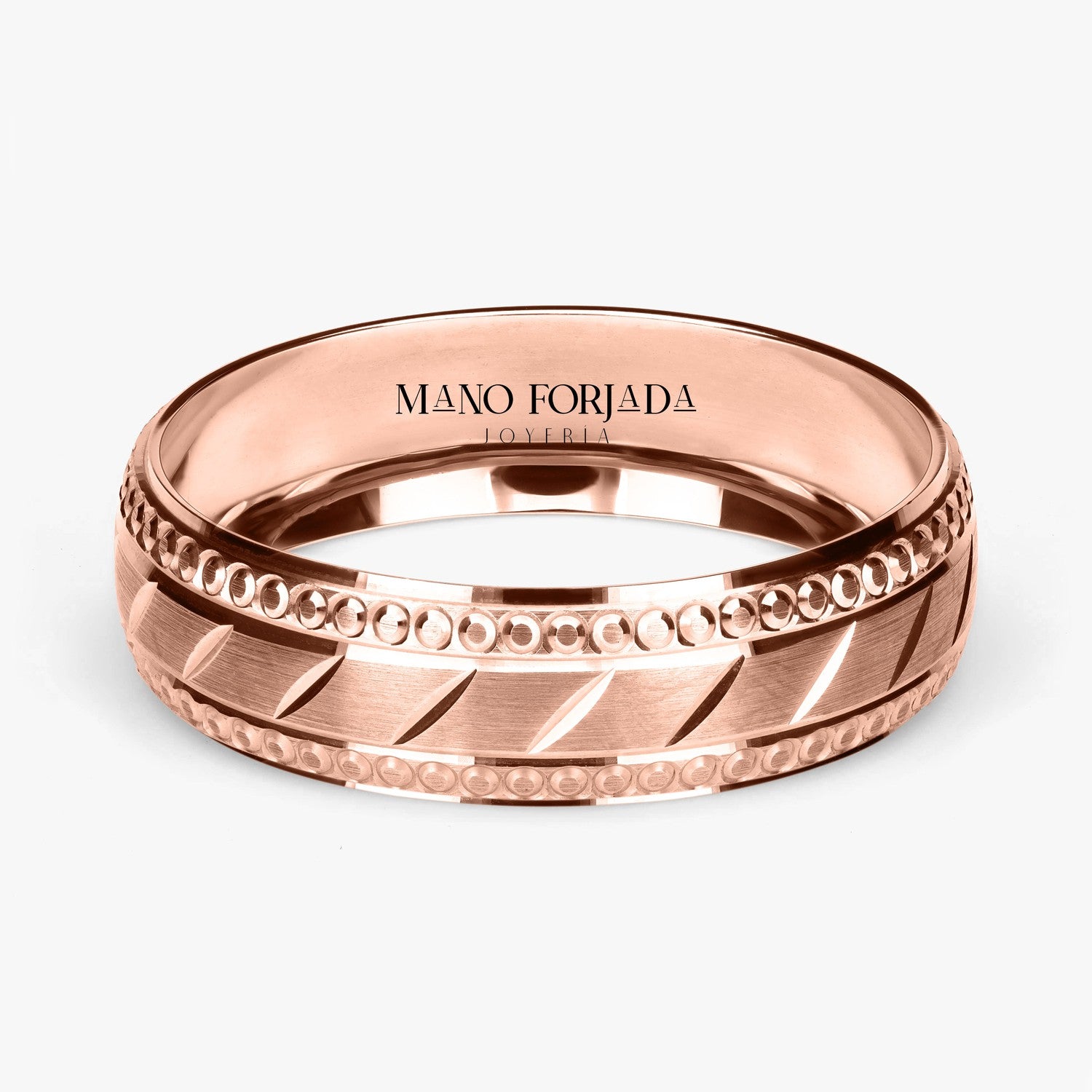 Argolla Mesa Clásica 6mm en oro rosado