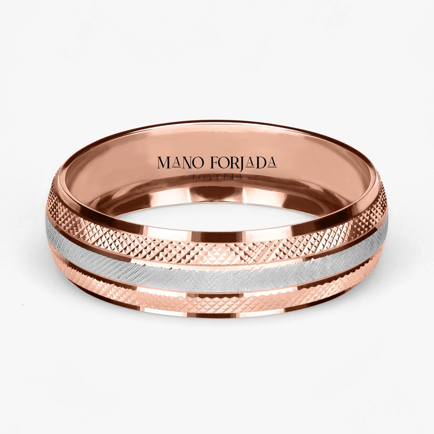 Argolla Agave Clásica 6mm en oro rosado