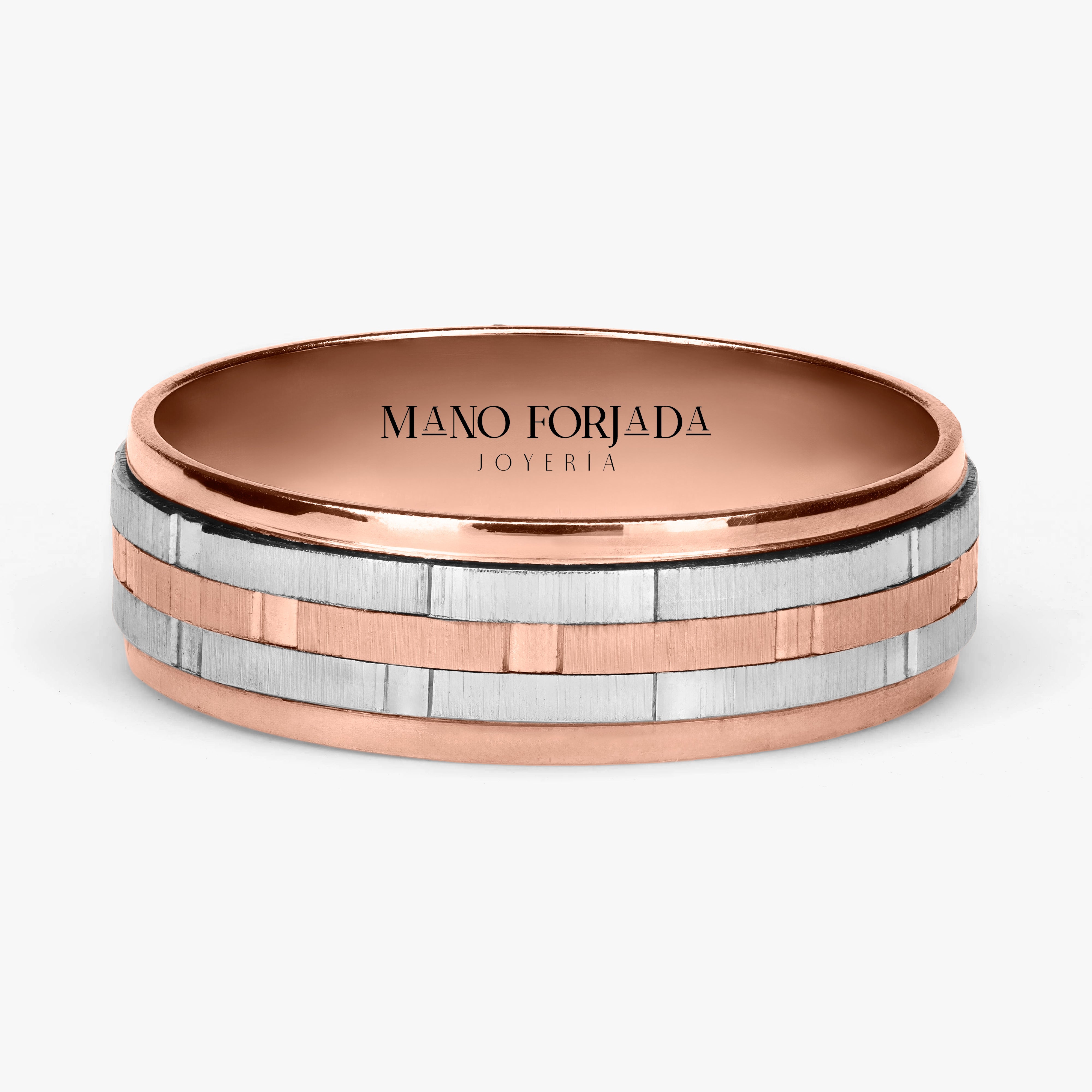 Argolla Magma Maciza 6mm en oro rosado