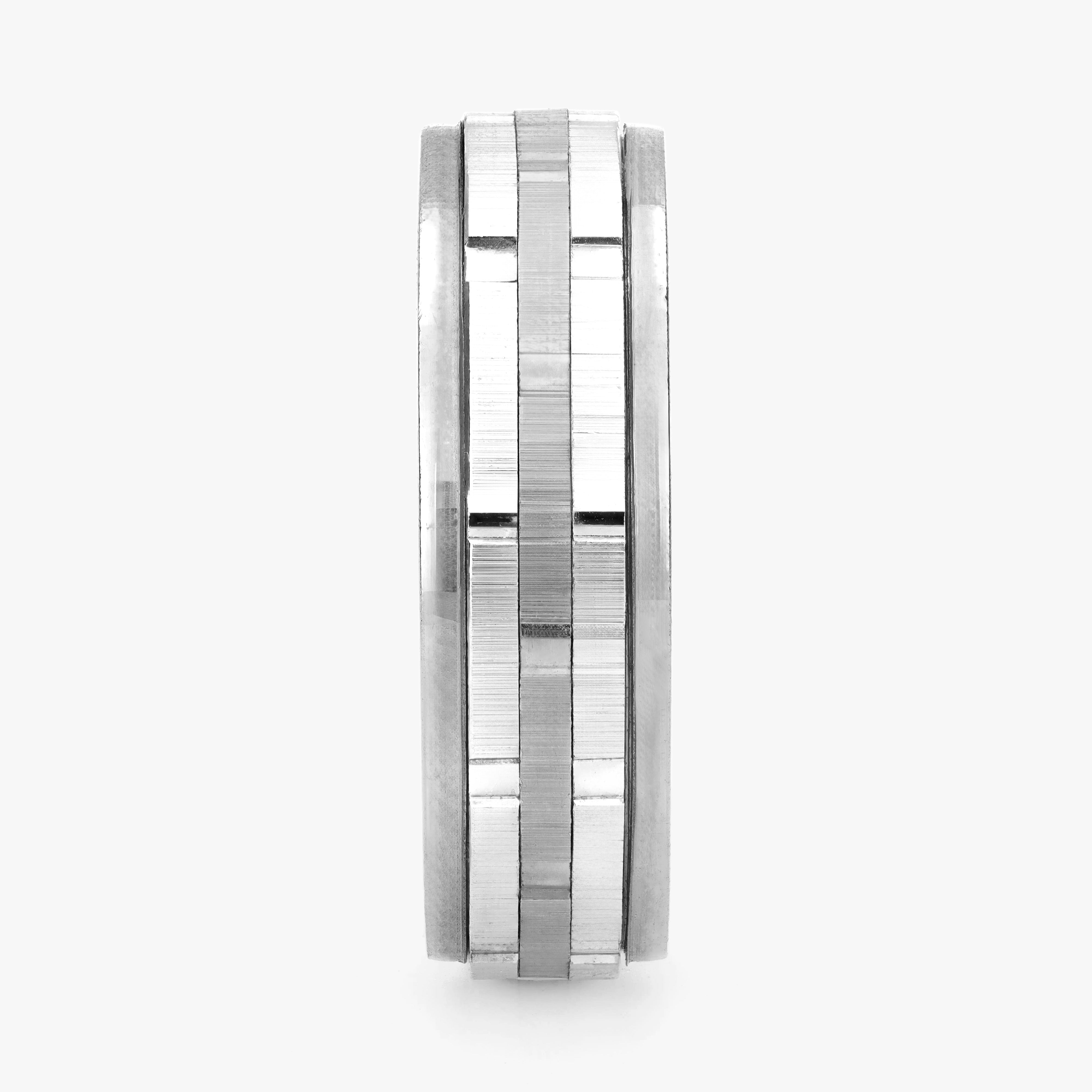 Argolla Magma Maciza 6mm en oro blanco