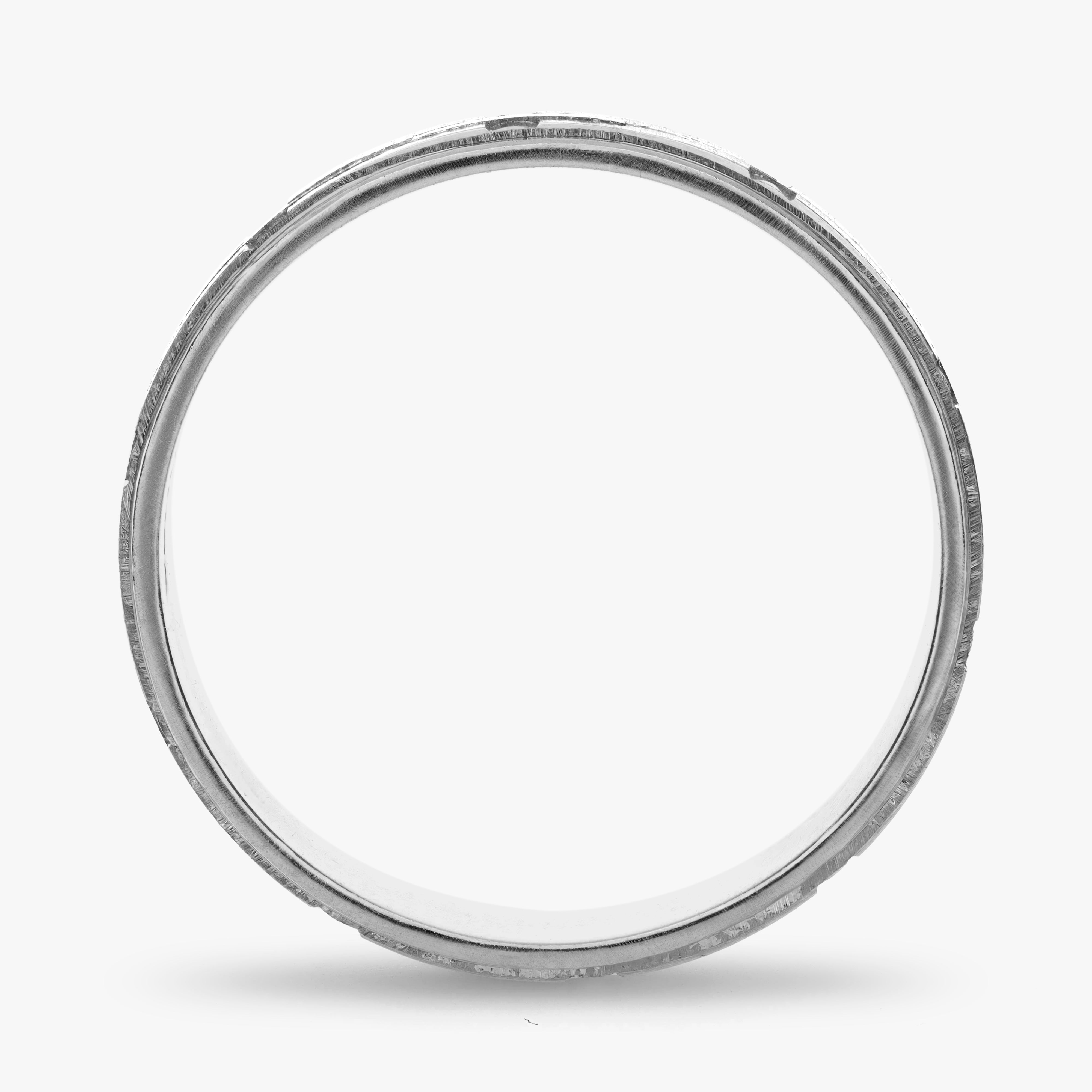 Argolla Magma Maciza 6mm en oro blanco