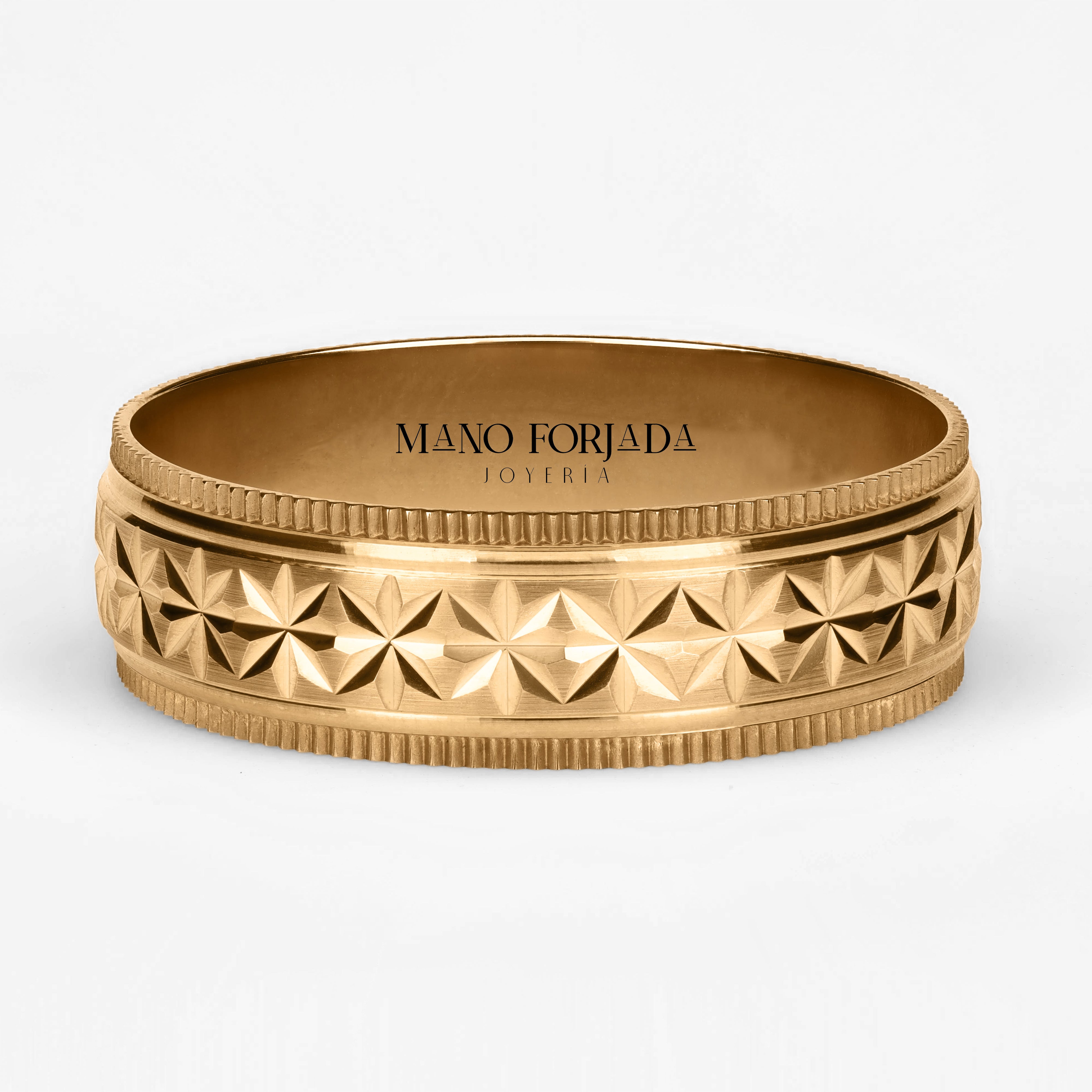 Argolla Acero Maciza 6mm en oro amarillo