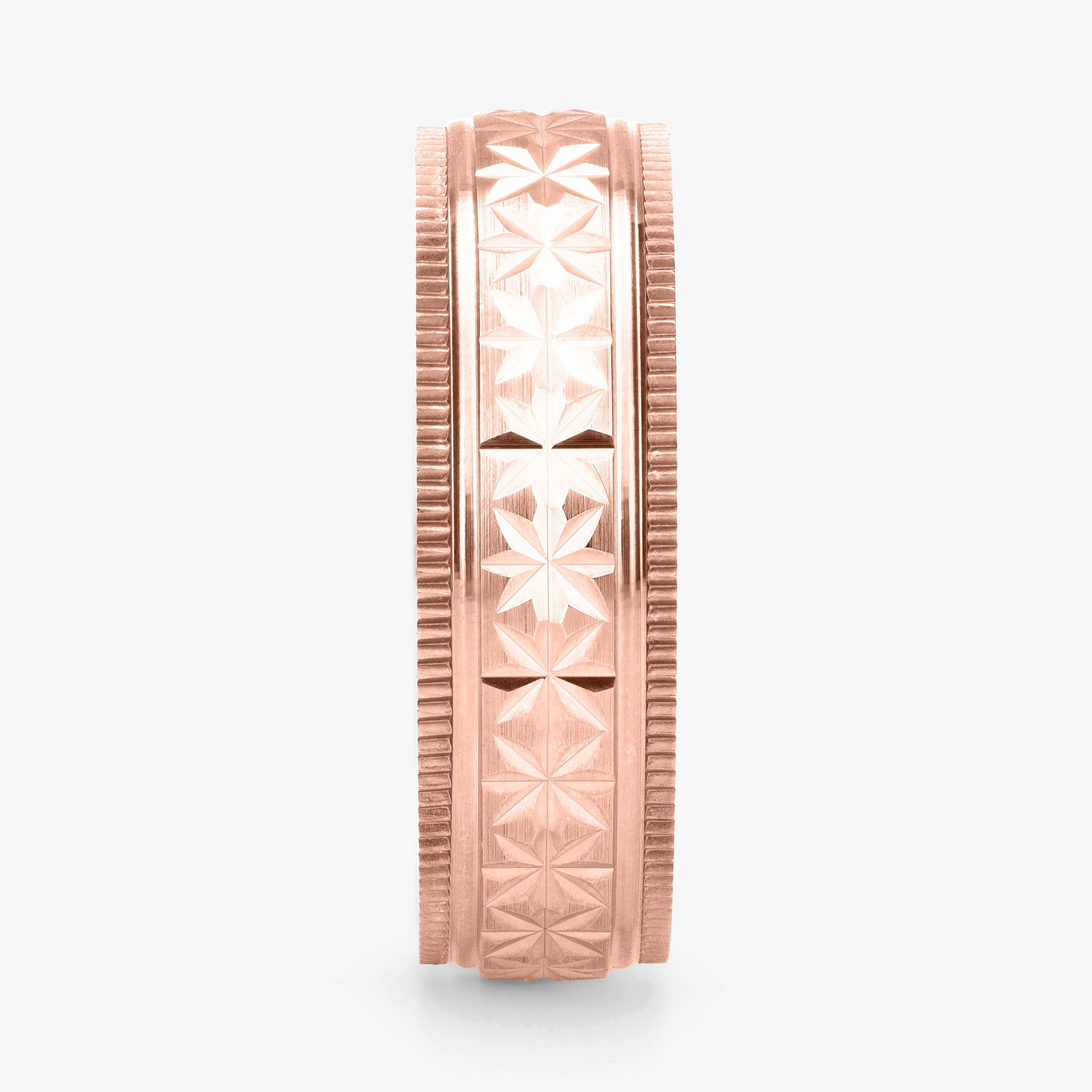Argolla Acero Maciza 6mm en oro rosado