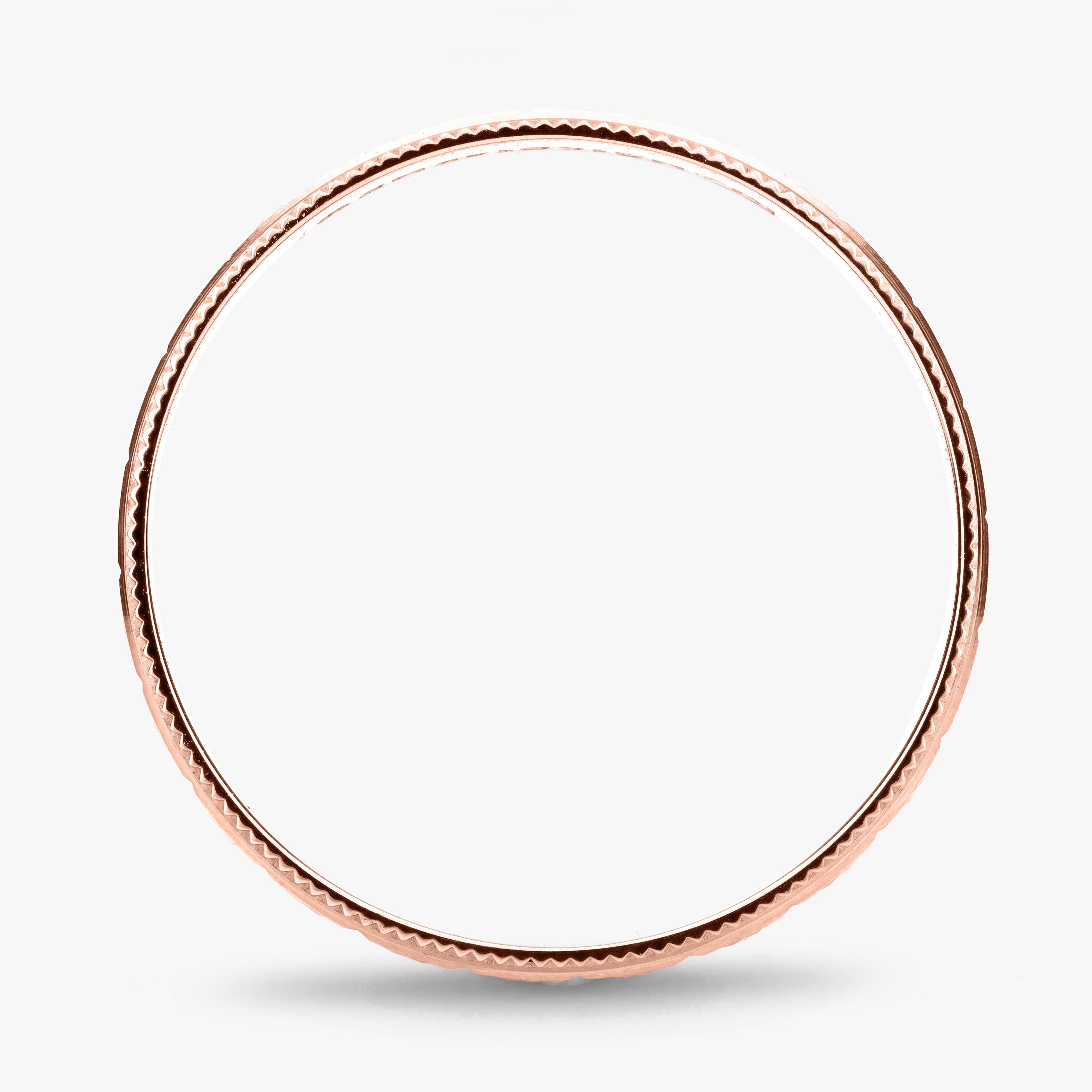 Argolla Acero Maciza 6mm en oro rosado