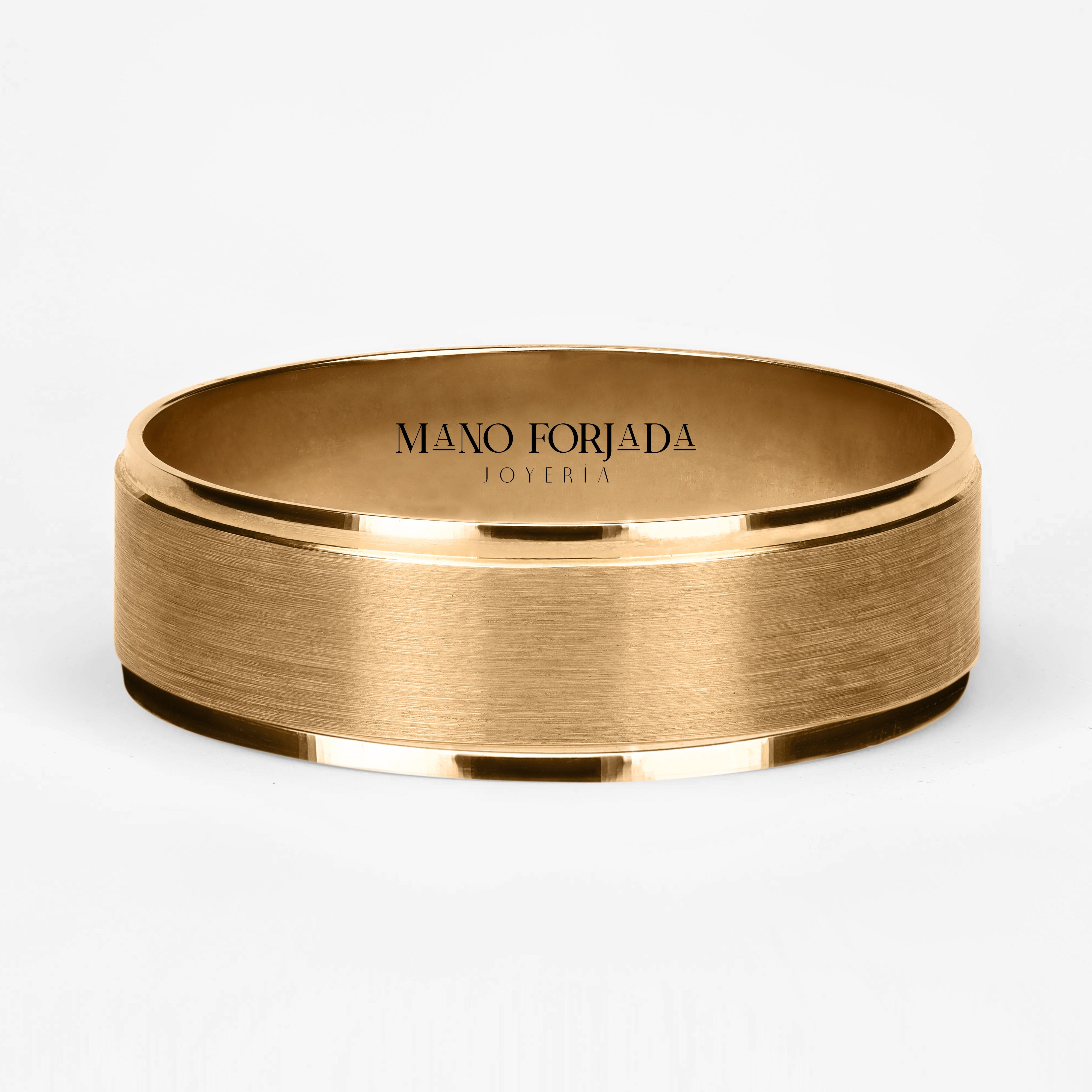 Argolla Hierro Maciza 6mm en oro amarillo