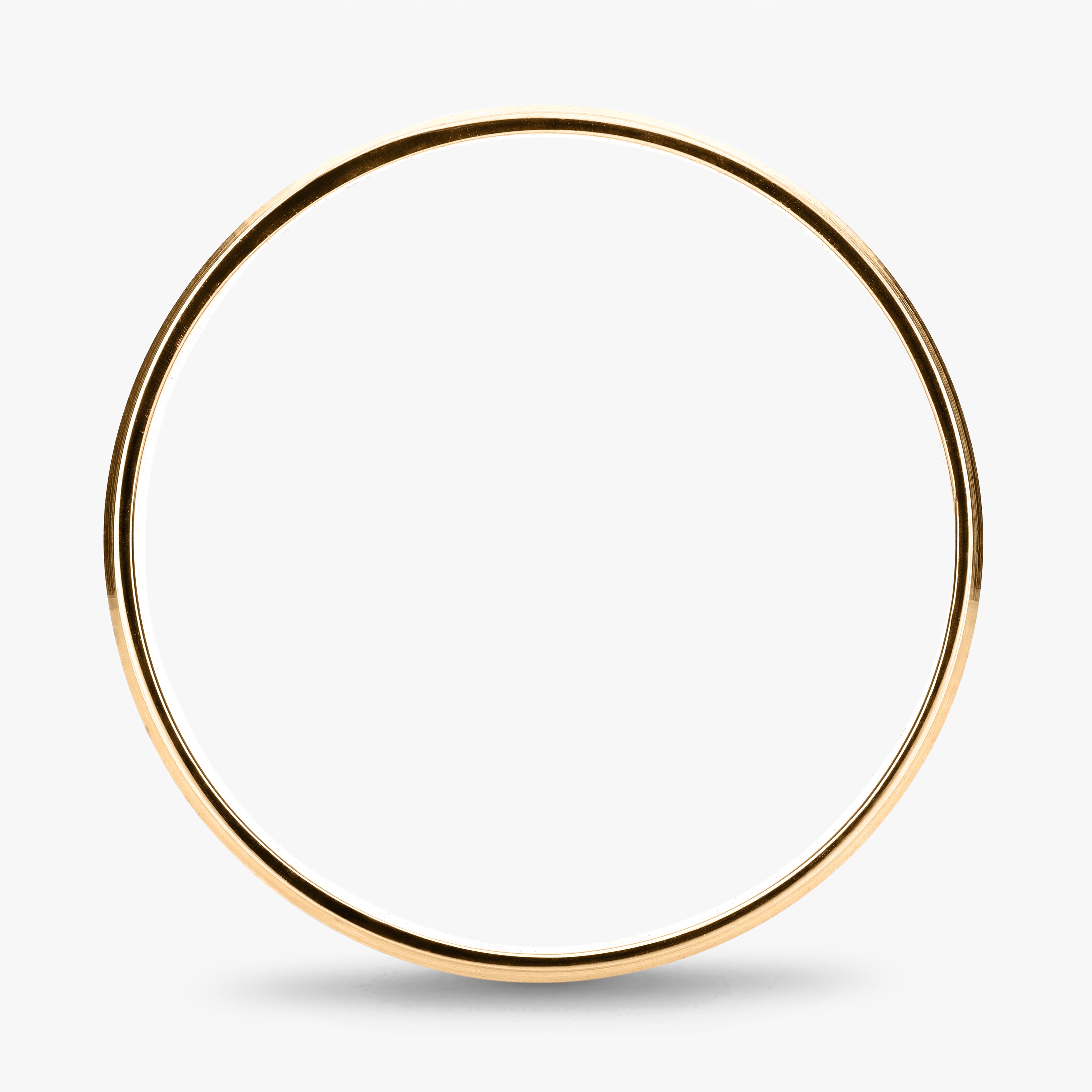 Argolla Hierro Maciza 6mm en oro amarillo