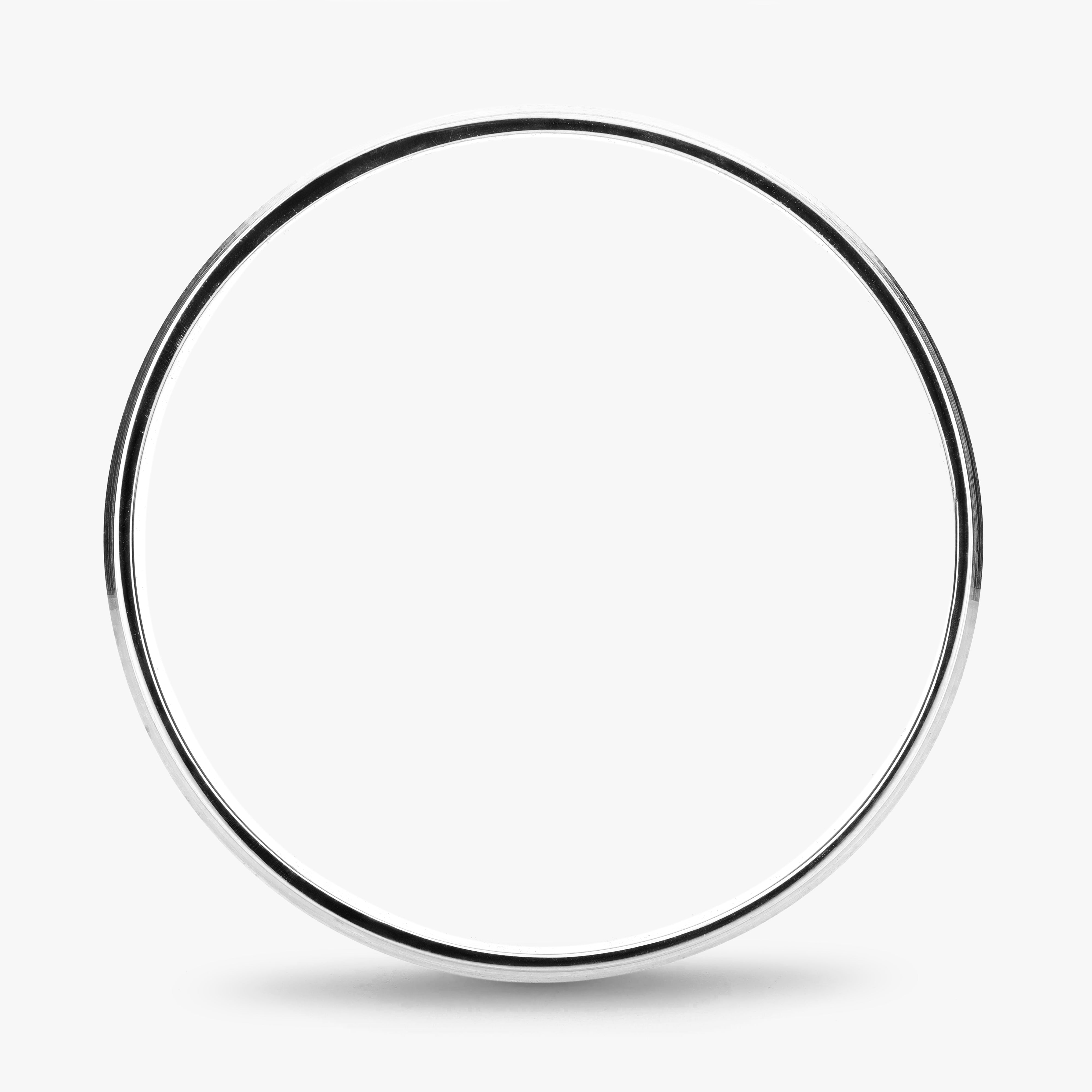 Argolla Hierro Maciza 6mm en oro blanco