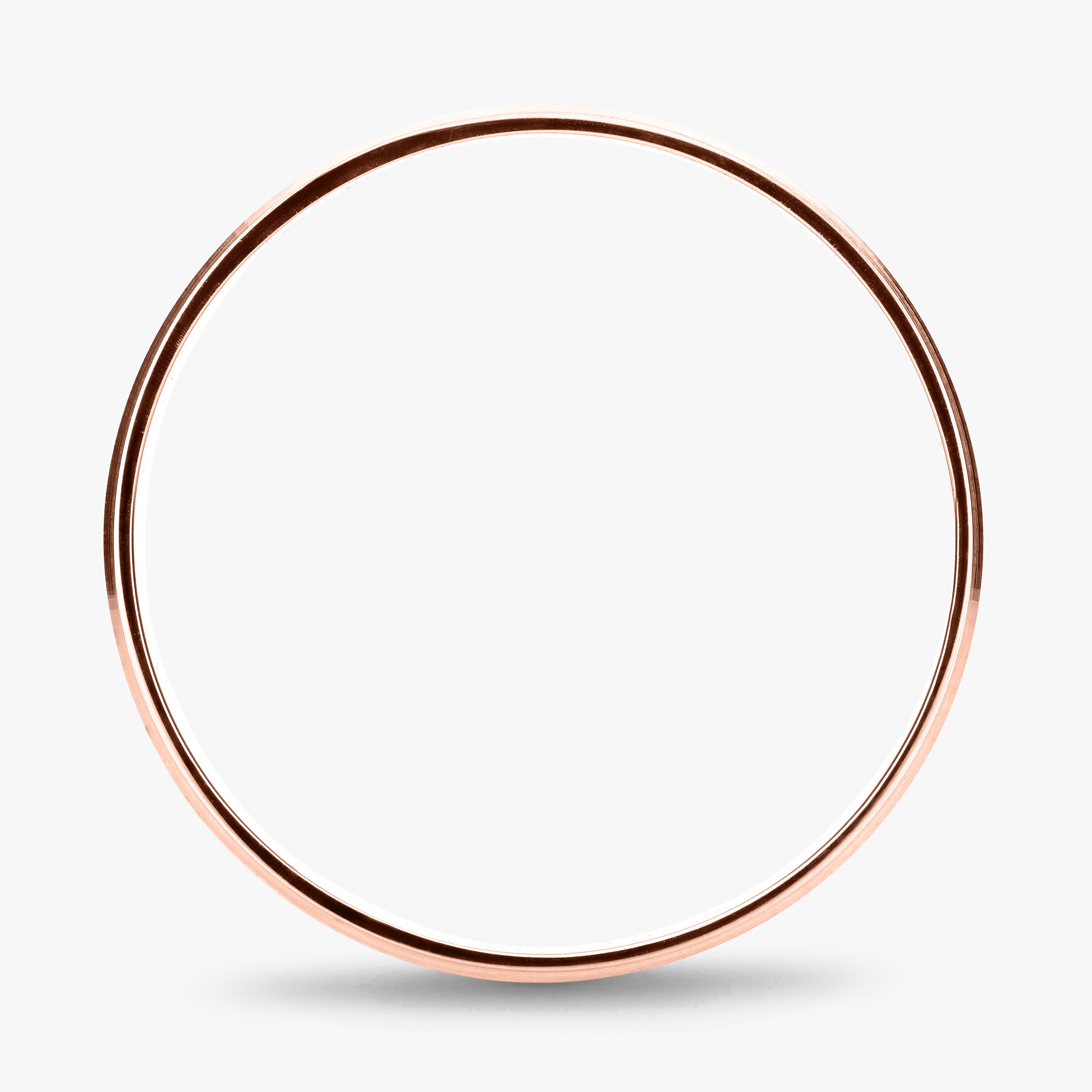 Argolla Hierro Maciza 6mm en oro rosado