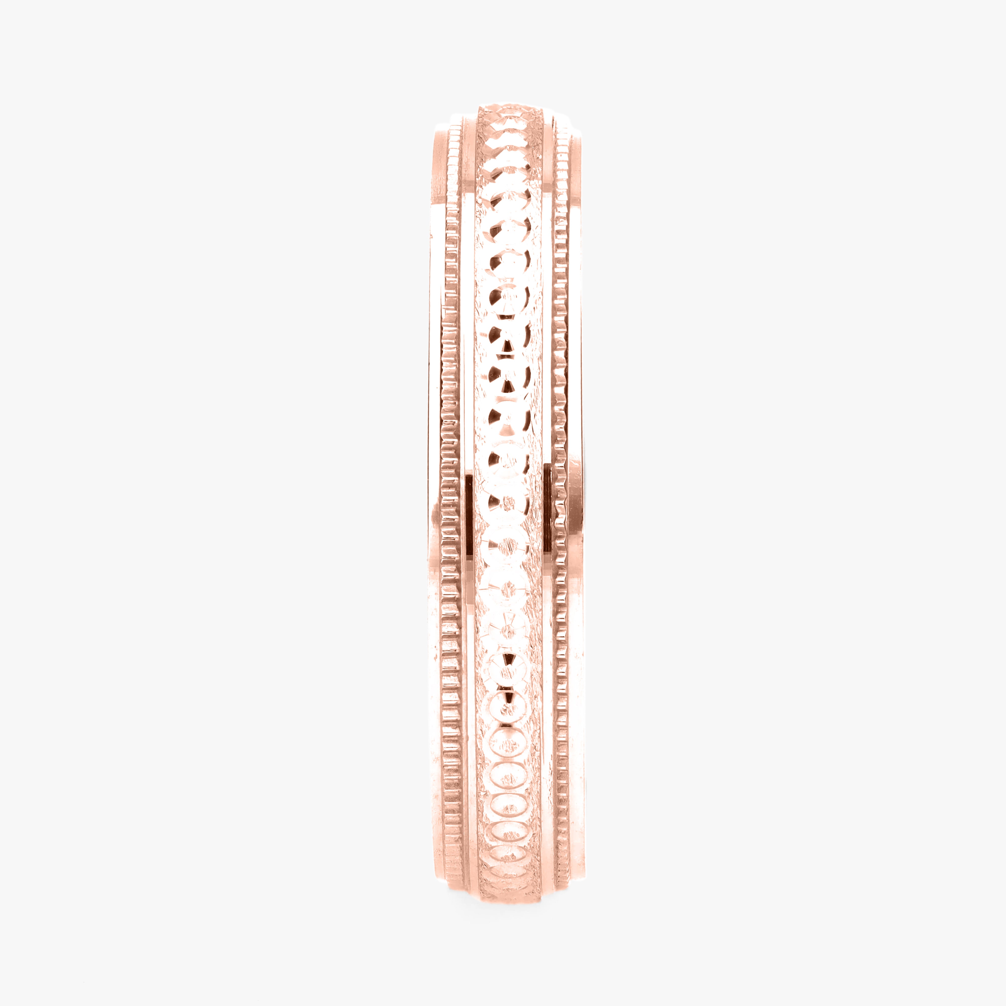 Argolla Granito Maciza 4mm en oro rosado