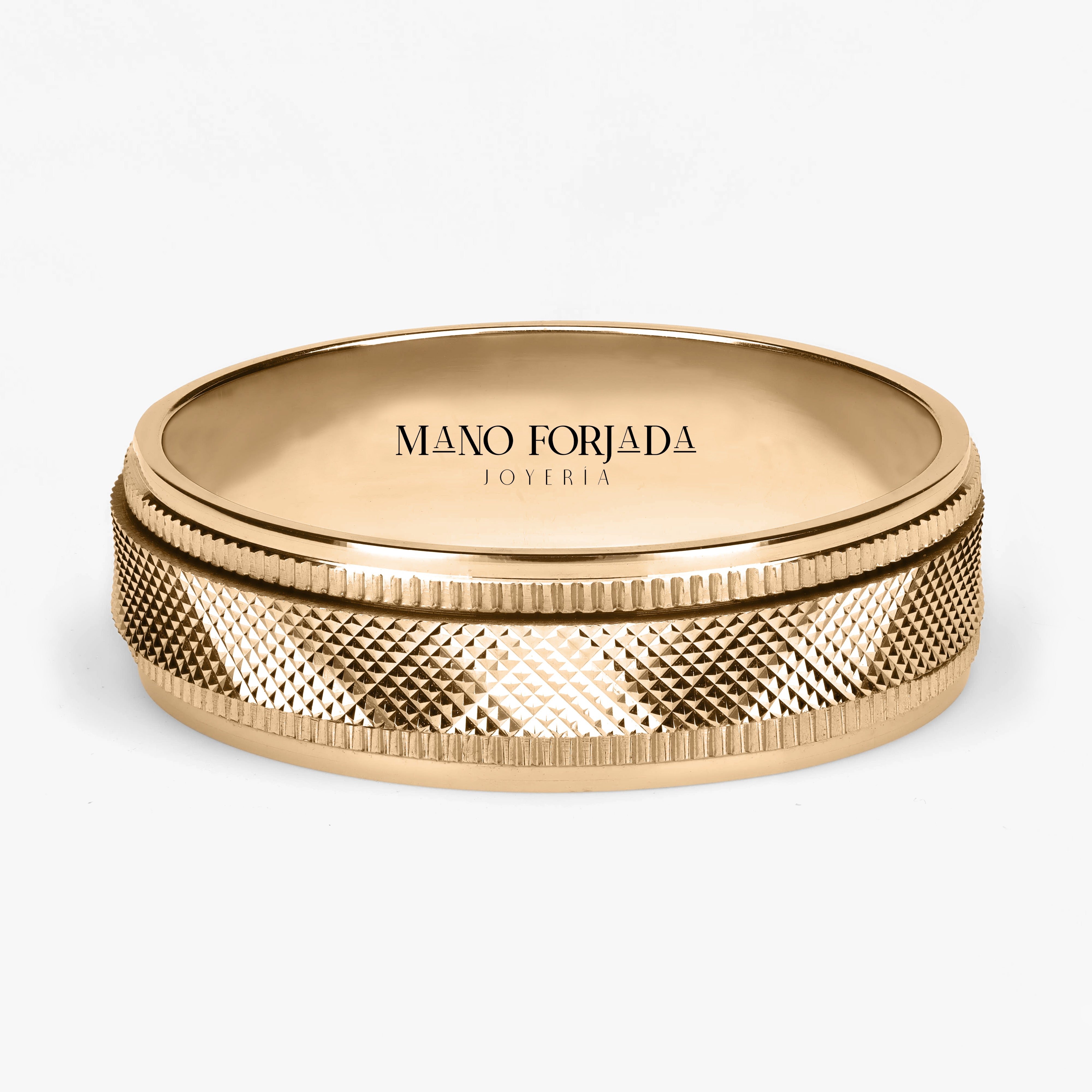 Argolla Estaño Maciza 6mm en oro amarillo
