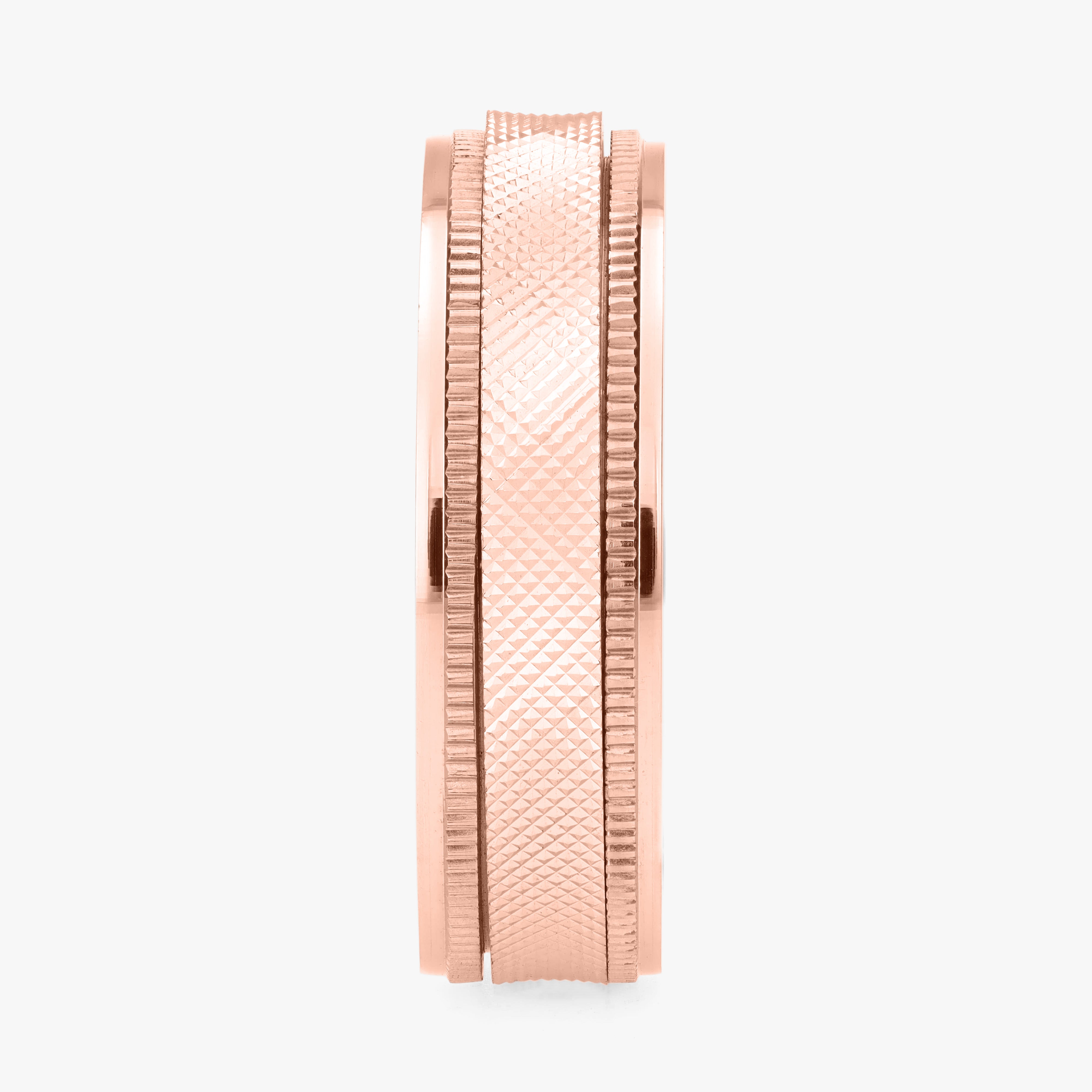 Argolla Estaño Maciza 6mm en oro rosado