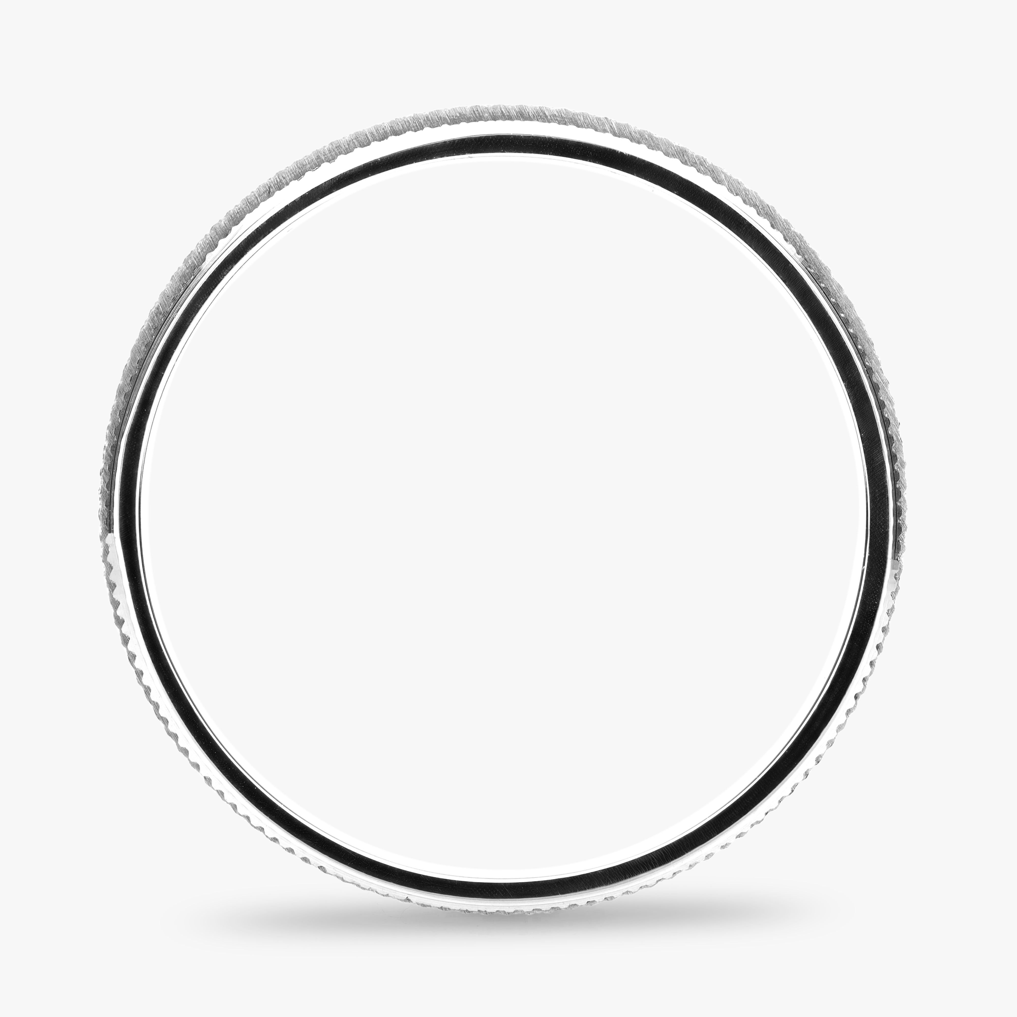 Argolla Estaño Maciza 6mm en oro blanco