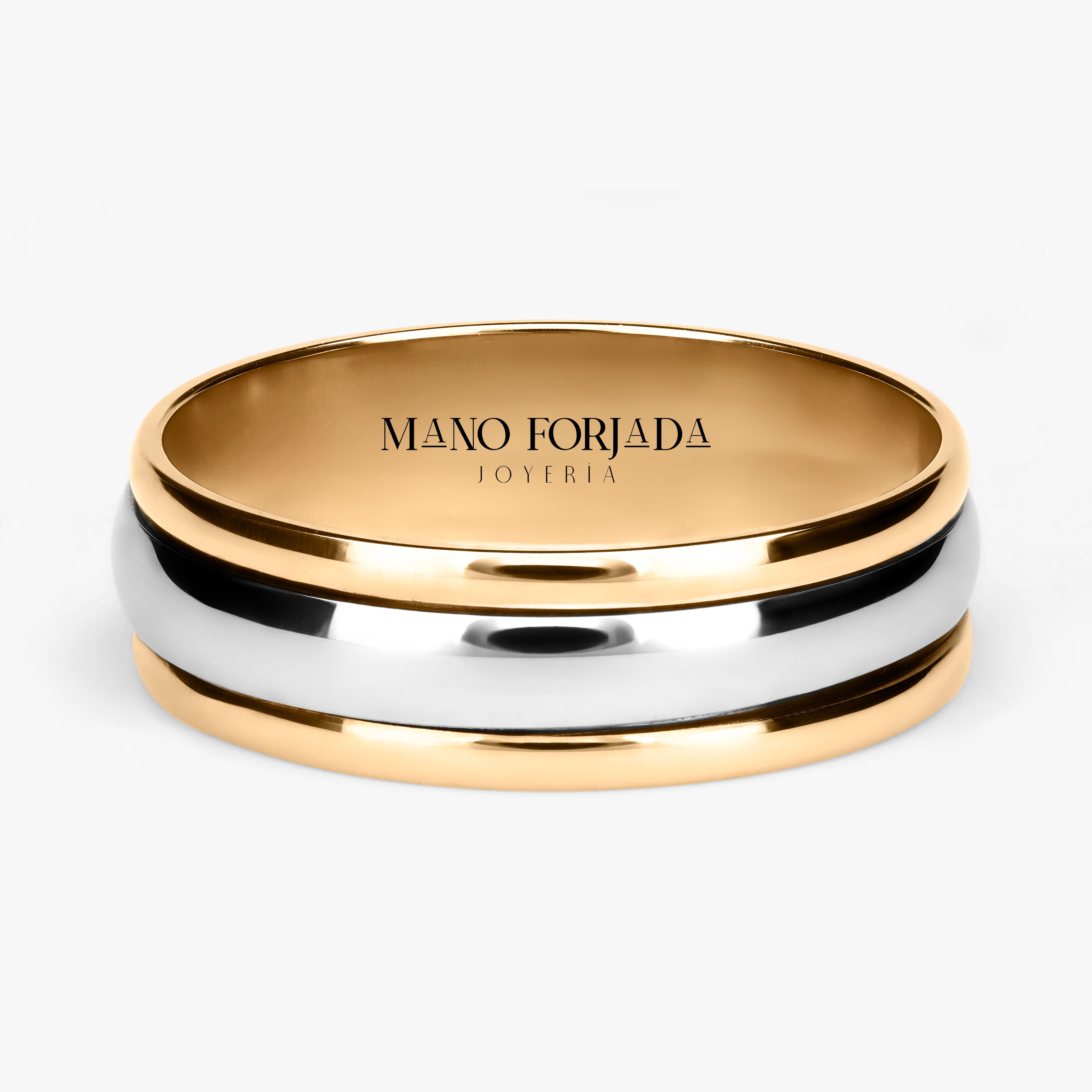 Argolla Sello Maciza 6mm en oro amarillo