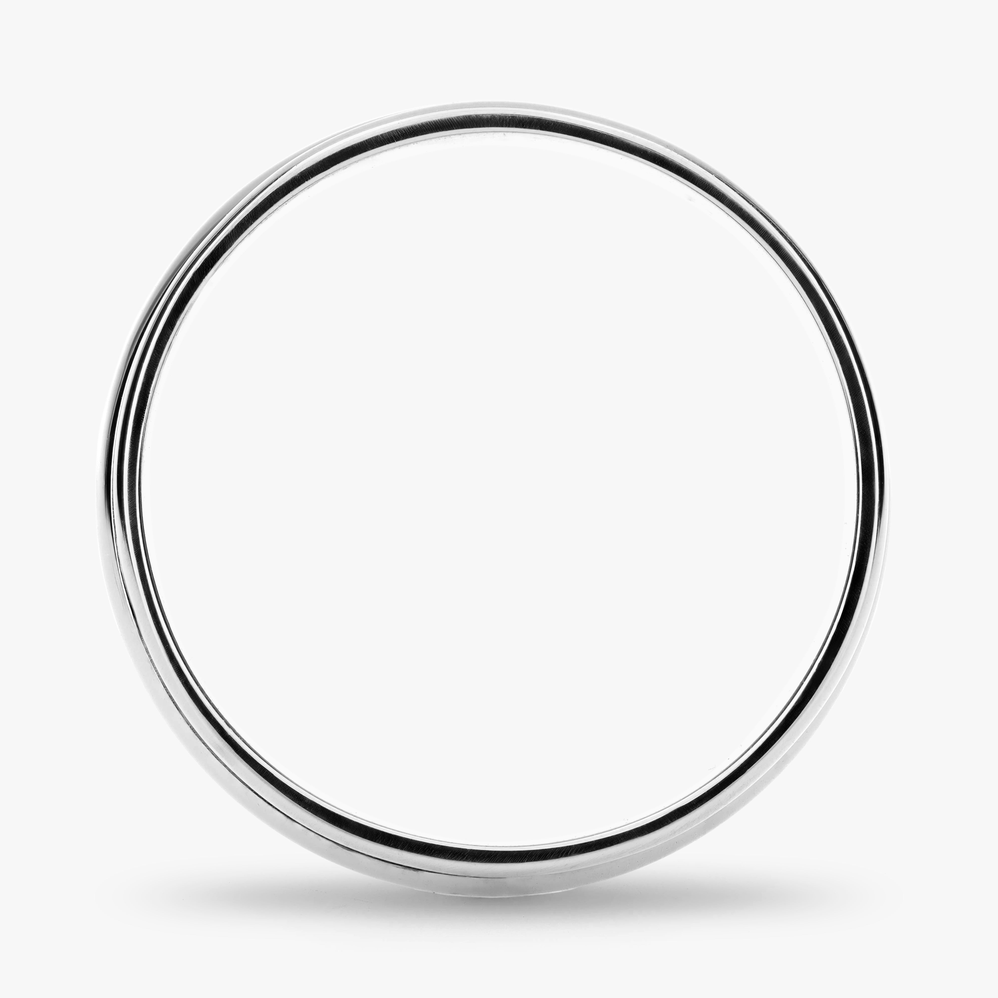 Argolla Sello Maciza 6mm en oro blanco