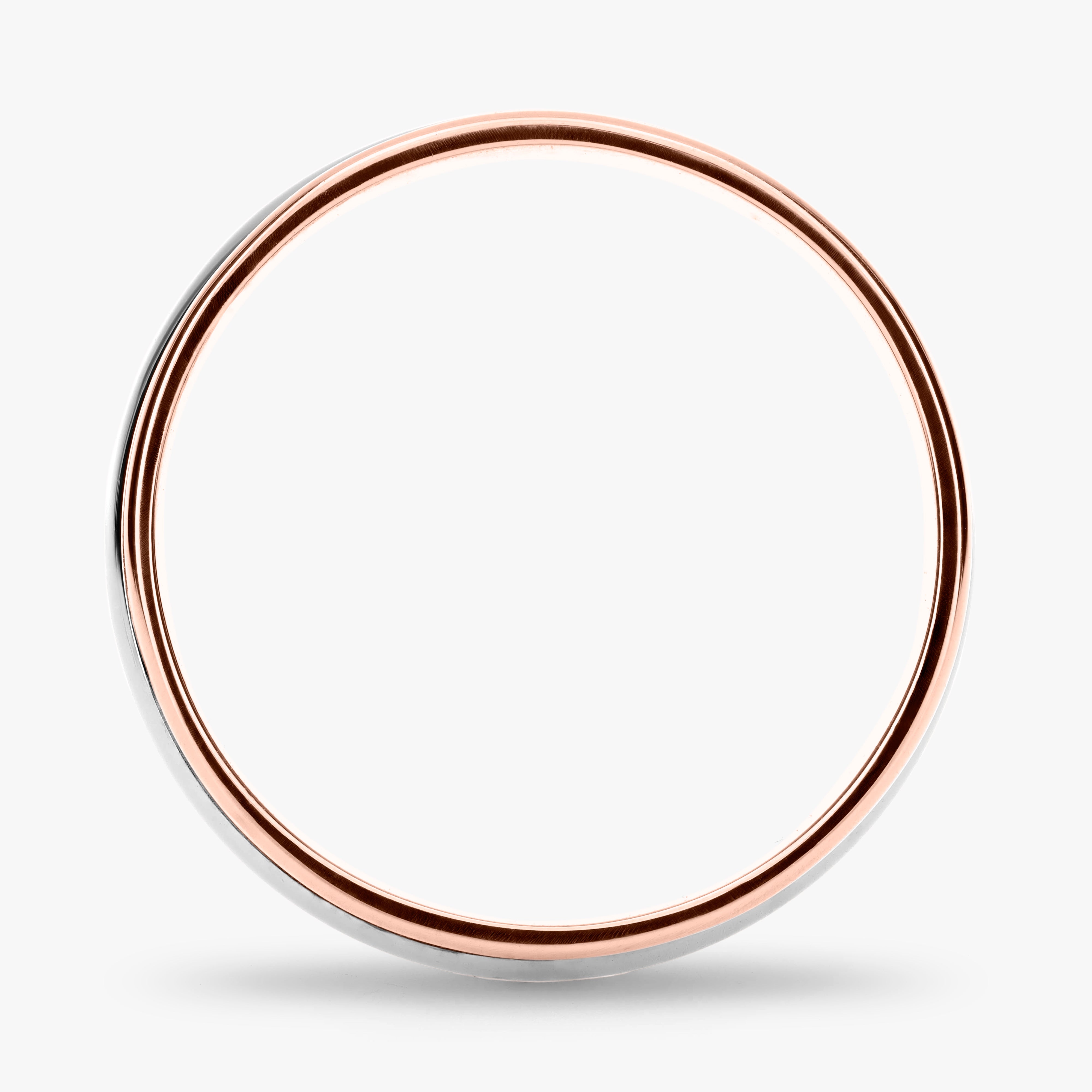 Argolla Sello Maciza 6mm en oro rosado