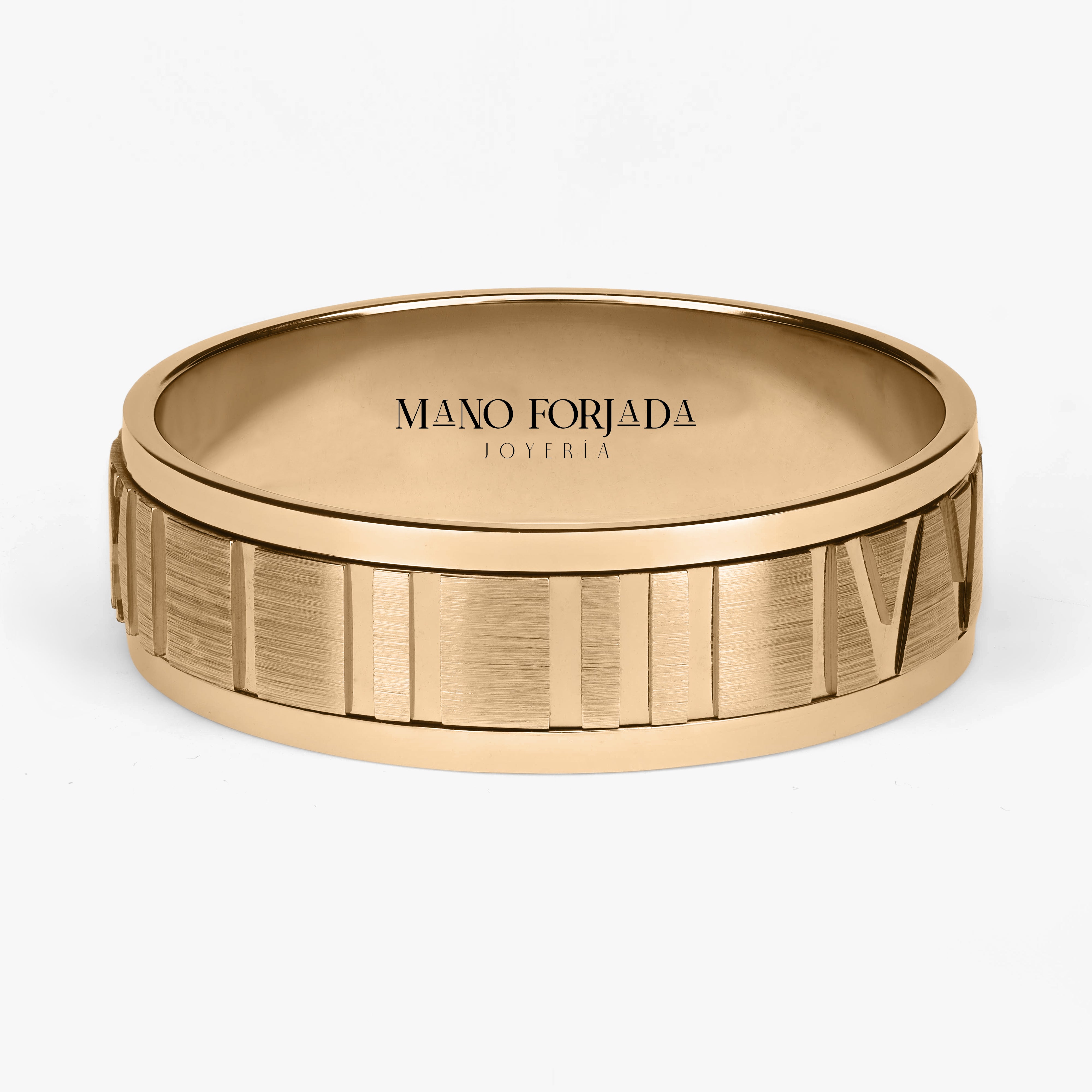 Argolla Tope Maciza 6mm en oro amarillo