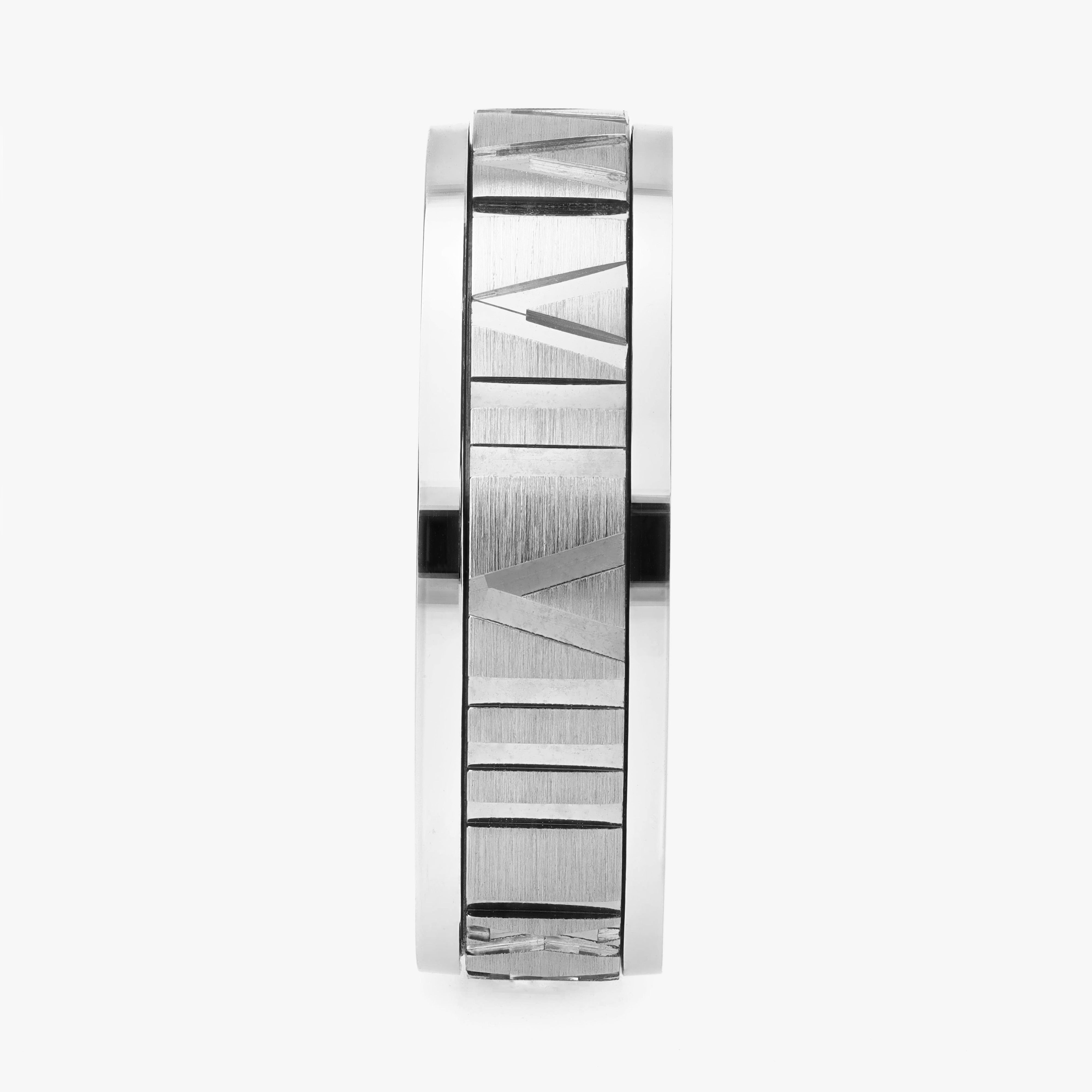 Argolla Tope Maciza 6mm en oro blanco