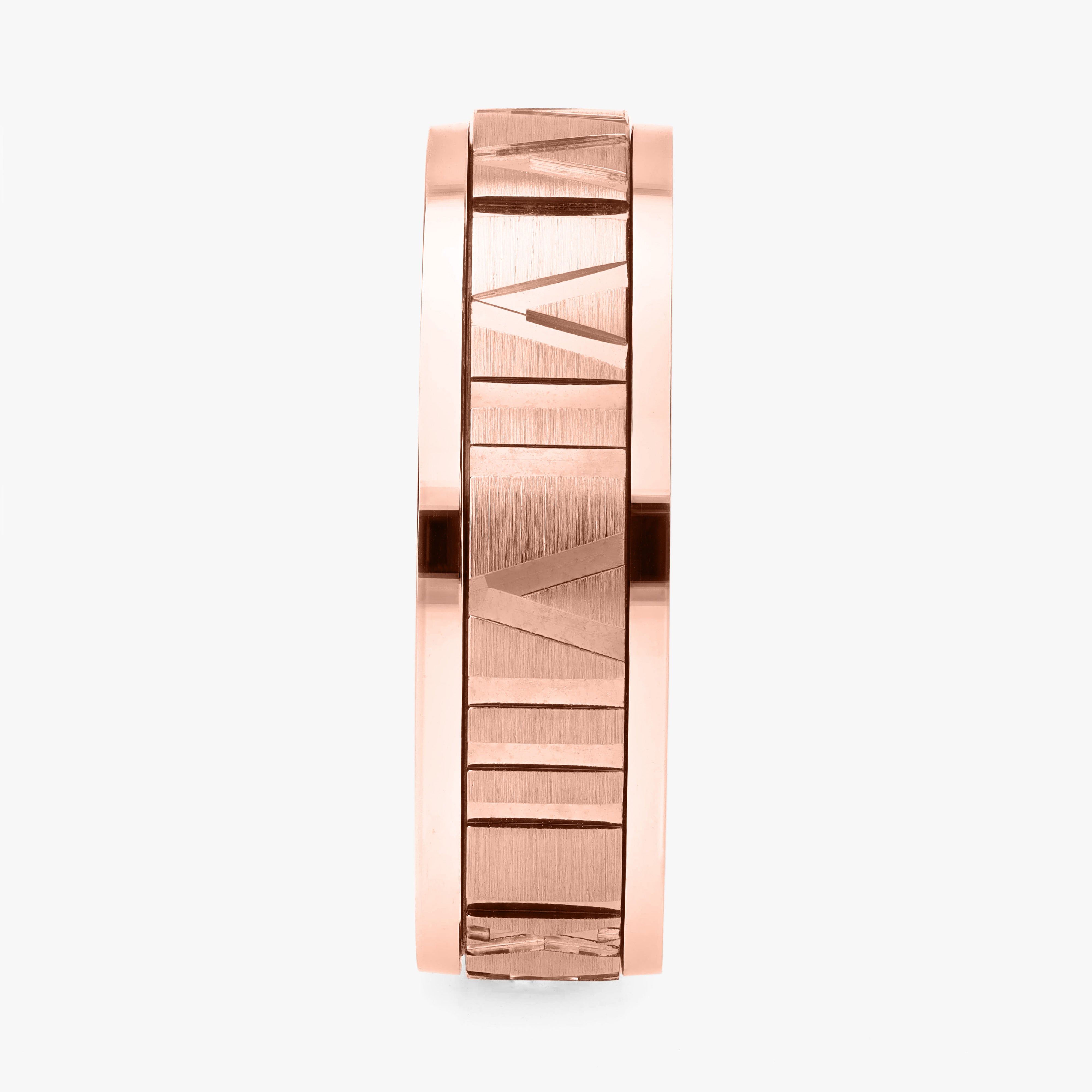 Argolla Tope Maciza 6mm en oro rosado