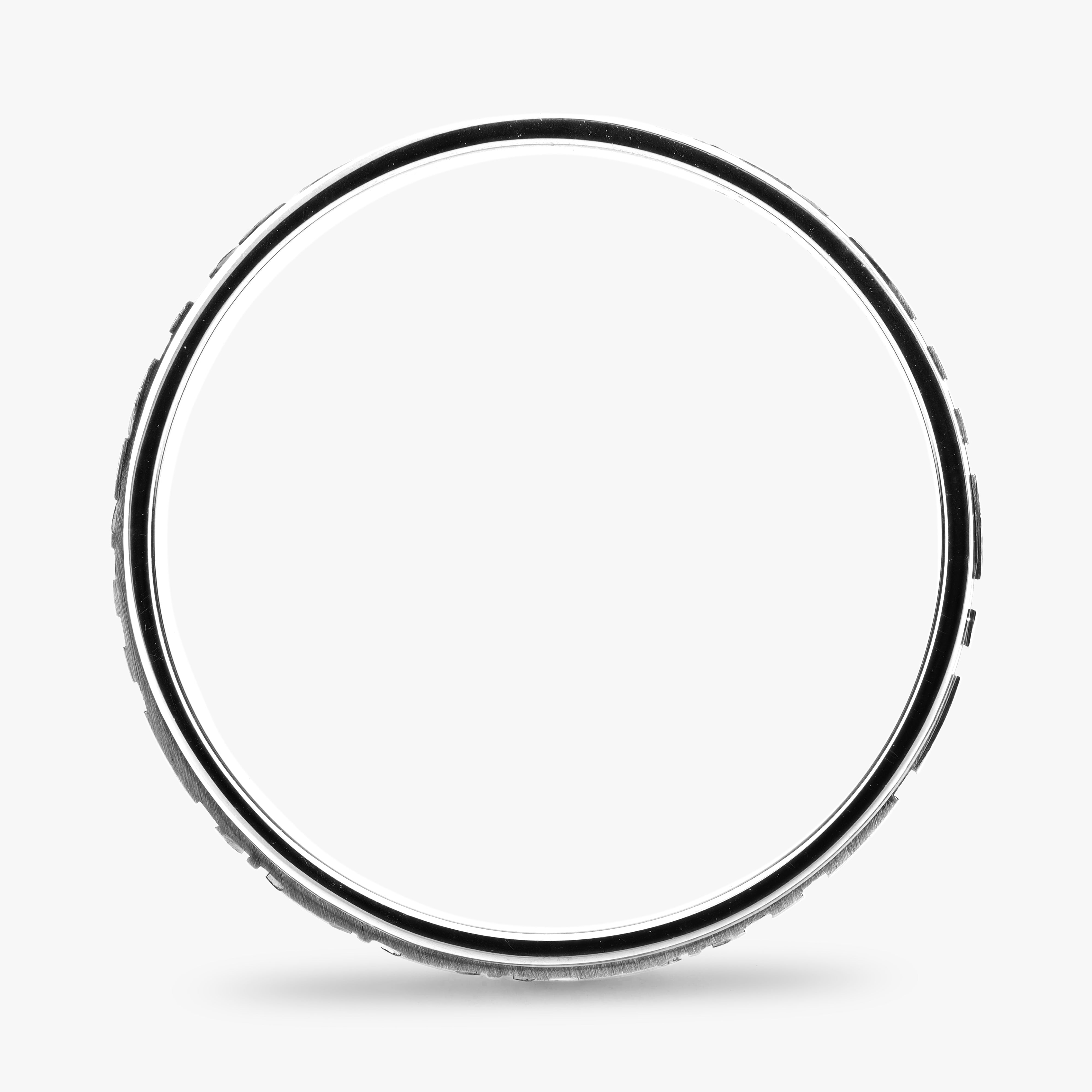 Argolla Tope Maciza 6mm en oro blanco