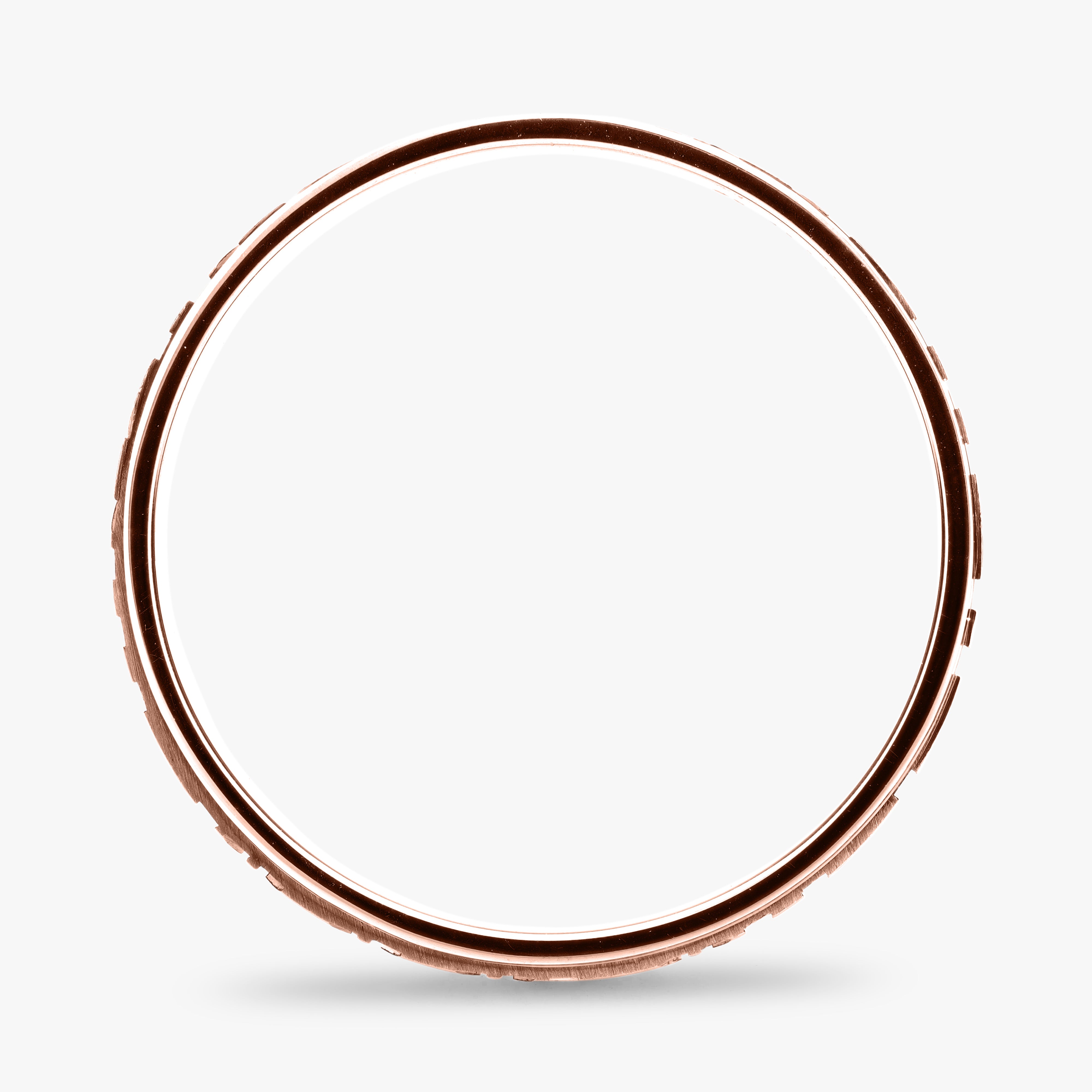 Argolla Tope Maciza 6mm en oro rosado