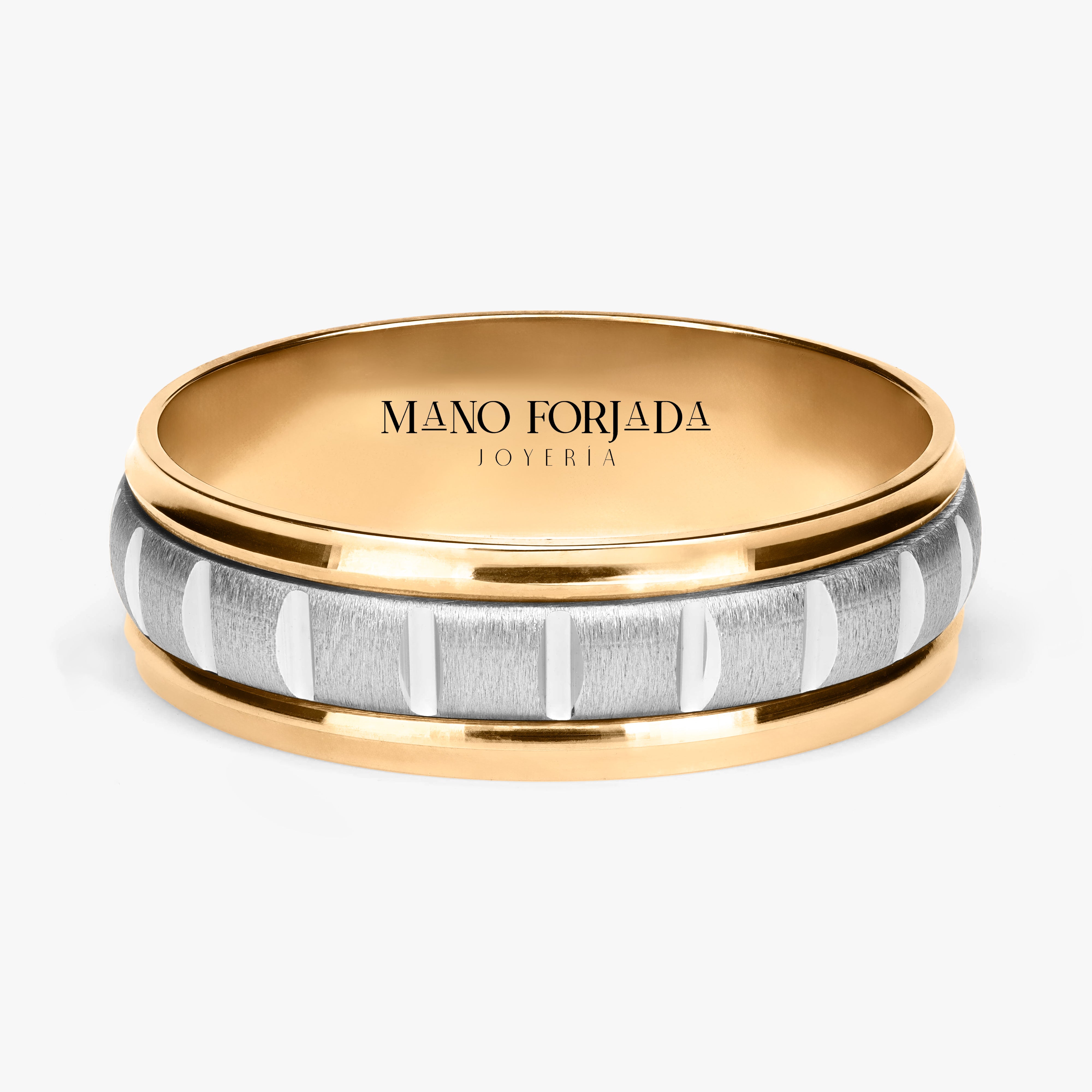 Argolla Tachuela Maciza 6mm en oro amarillo