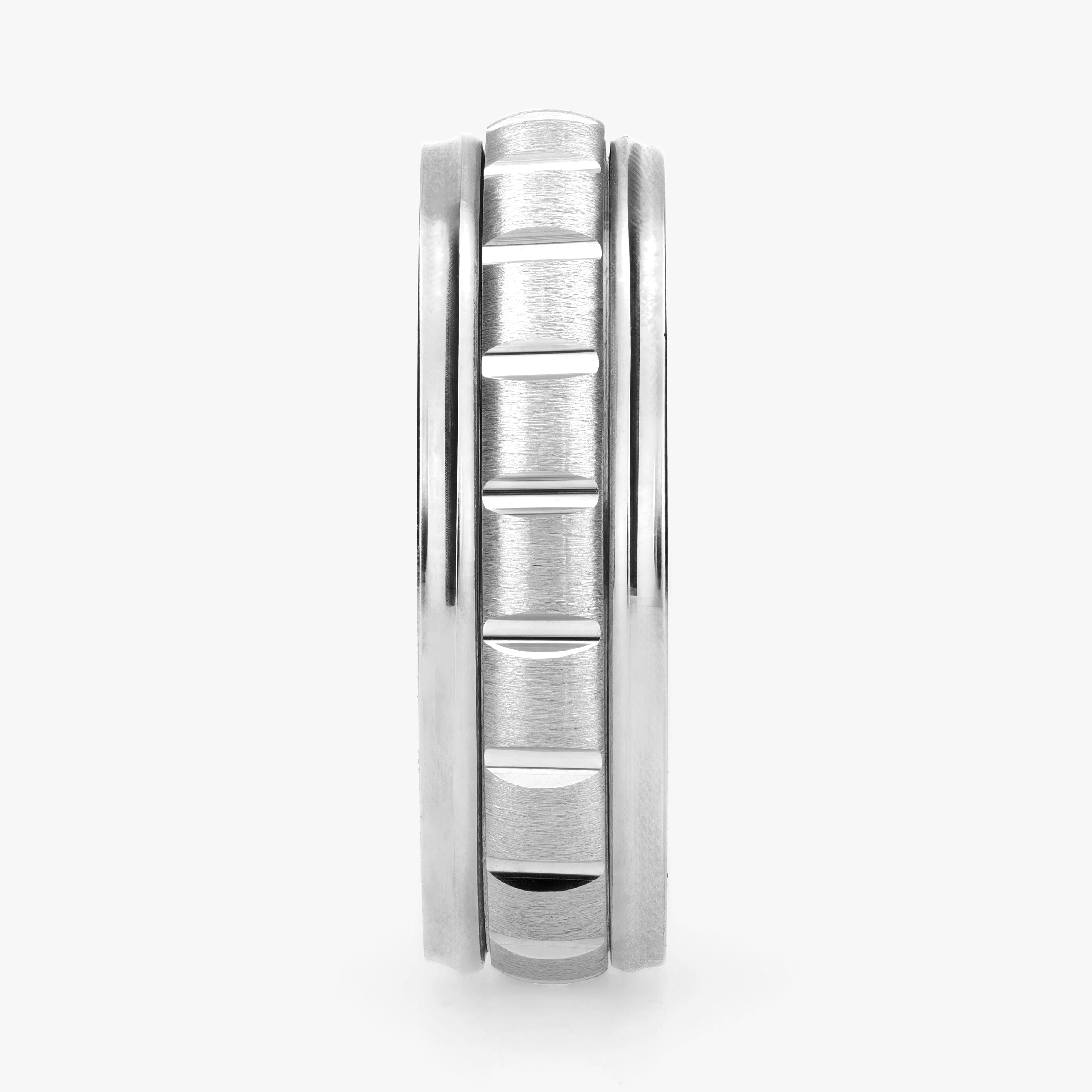 Argolla Tachuela Maciza 6mm en oro blanco