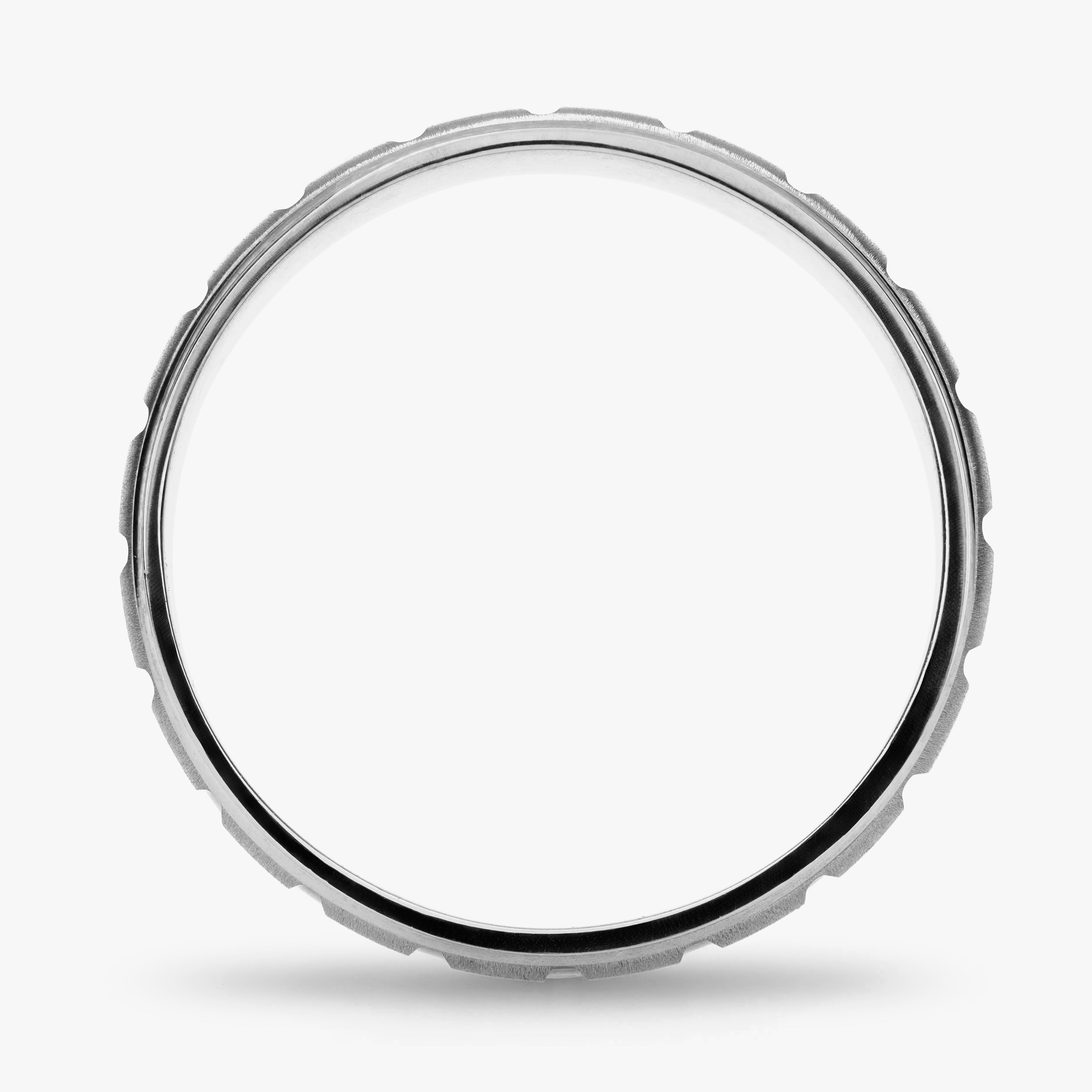 Argolla Tachuela Maciza 6mm en oro blanco