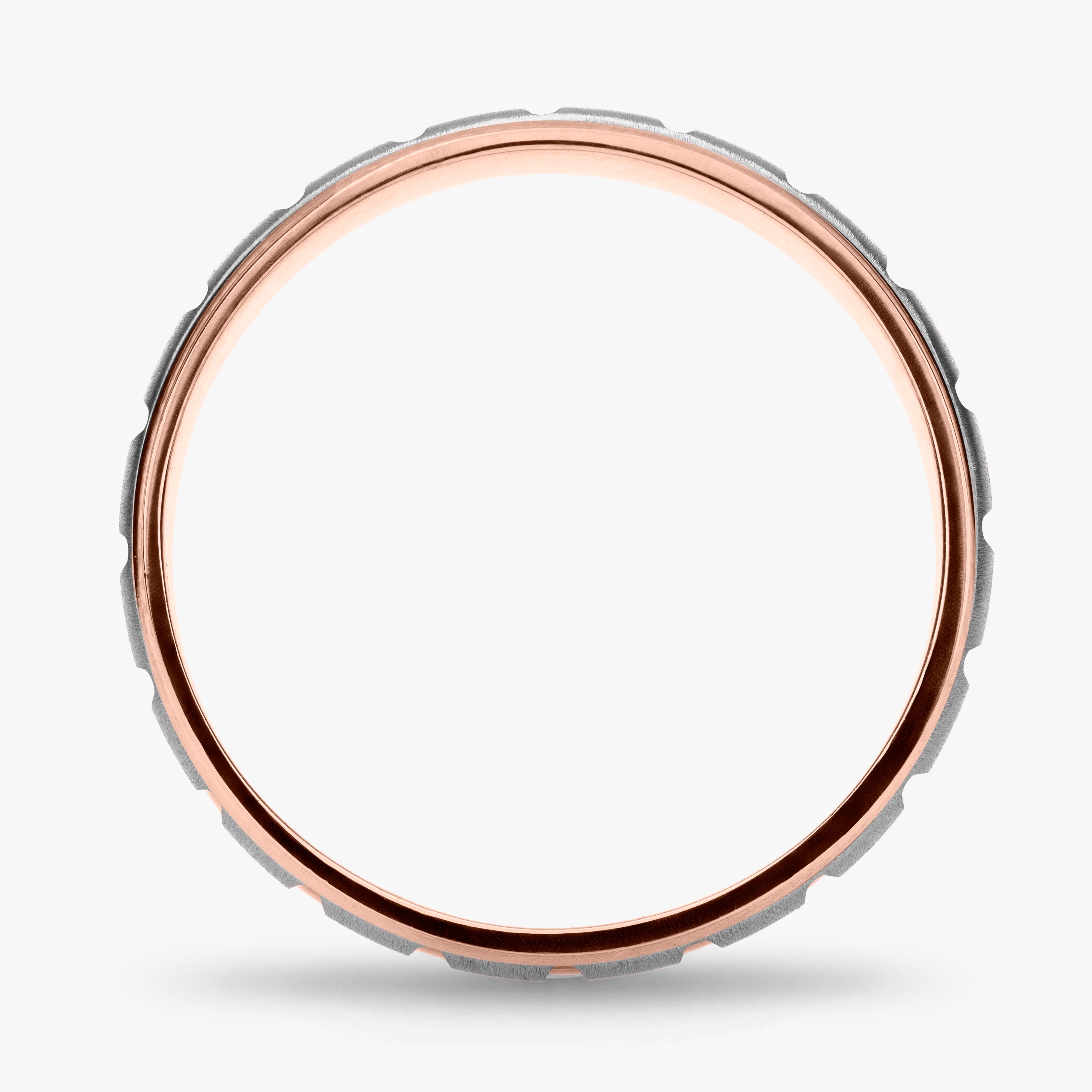 Argolla Tachuela Maciza 6mm en oro rosado