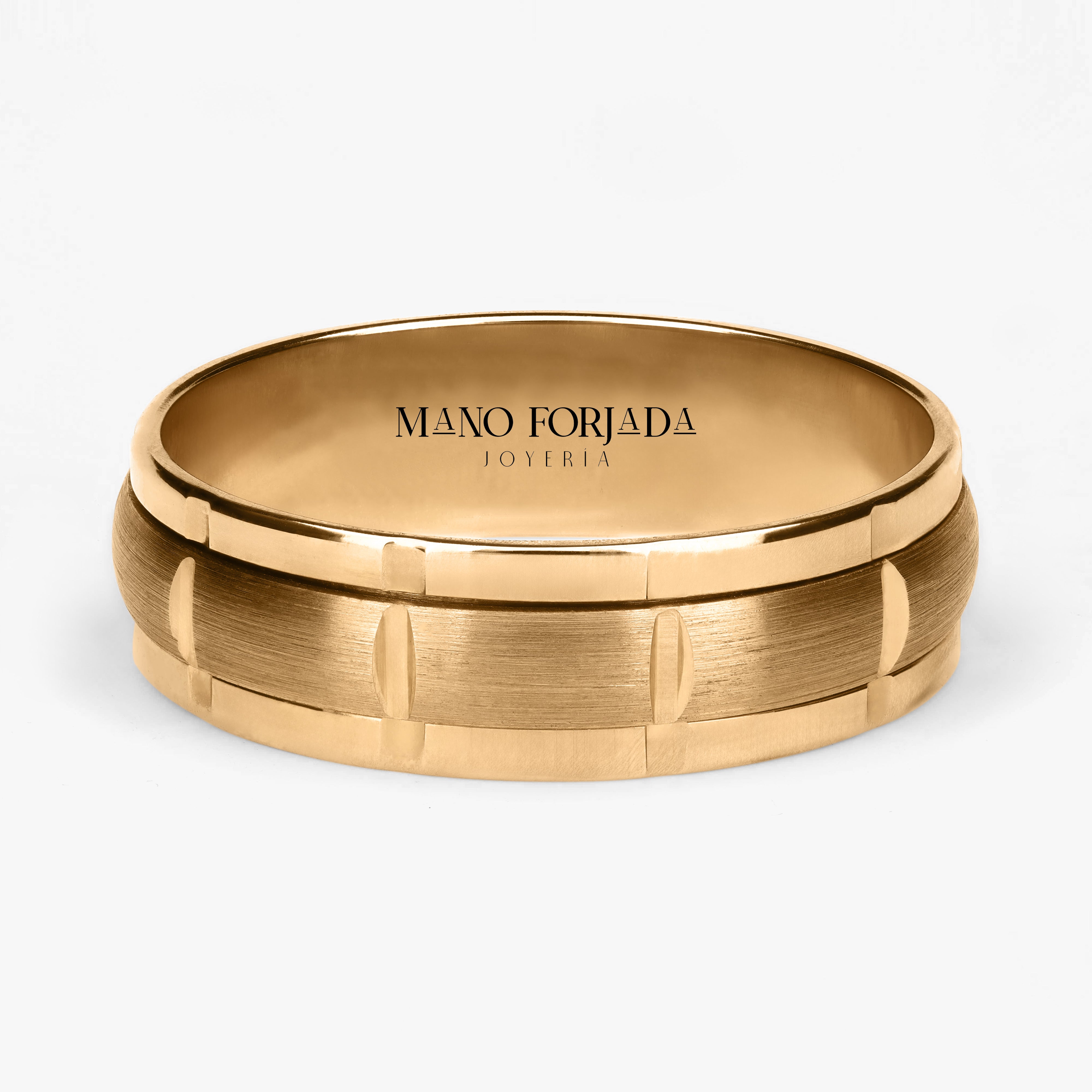 Argolla Yeso Maciza 6mm en oro amarillo