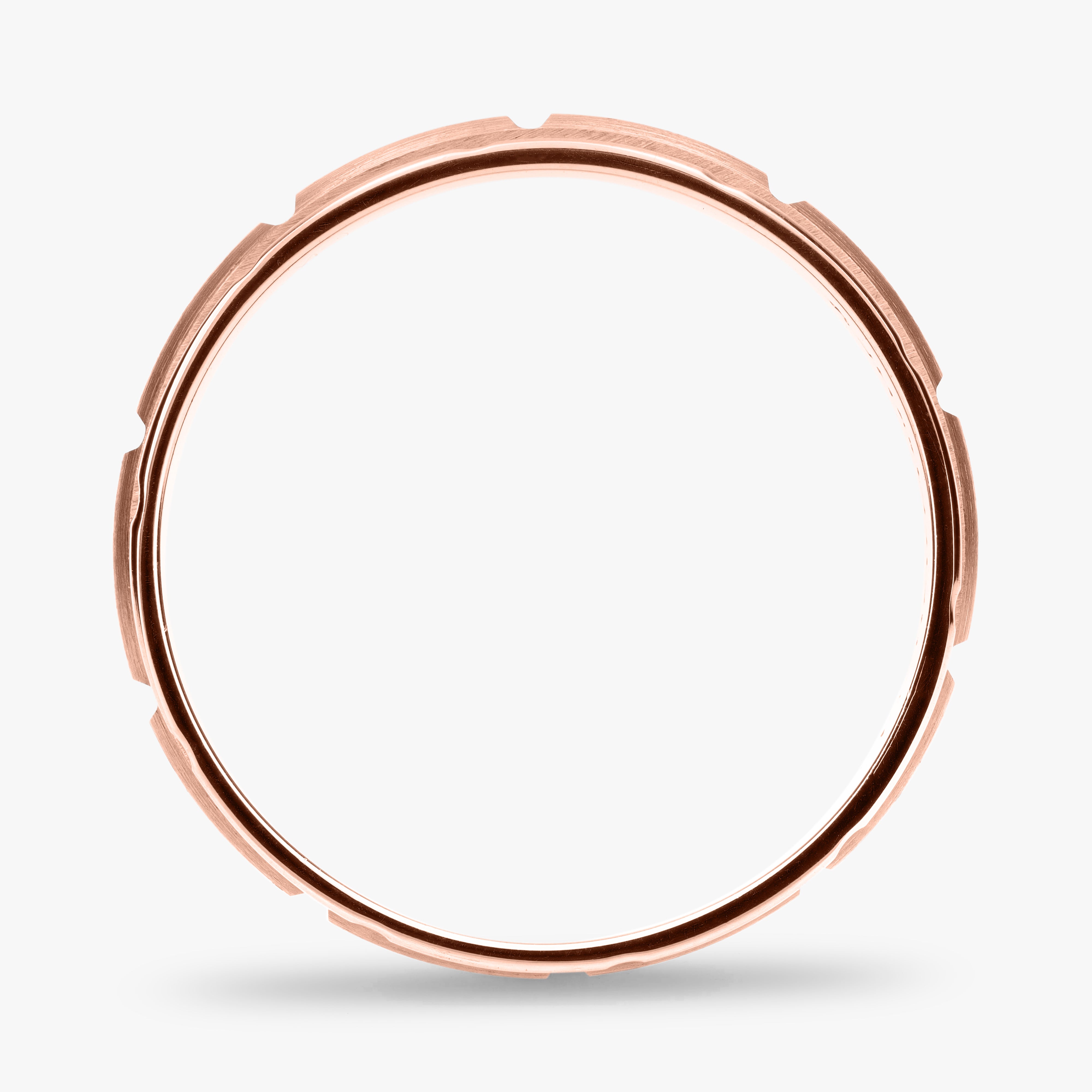 Argolla Yeso Maciza 6mm en oro rosado