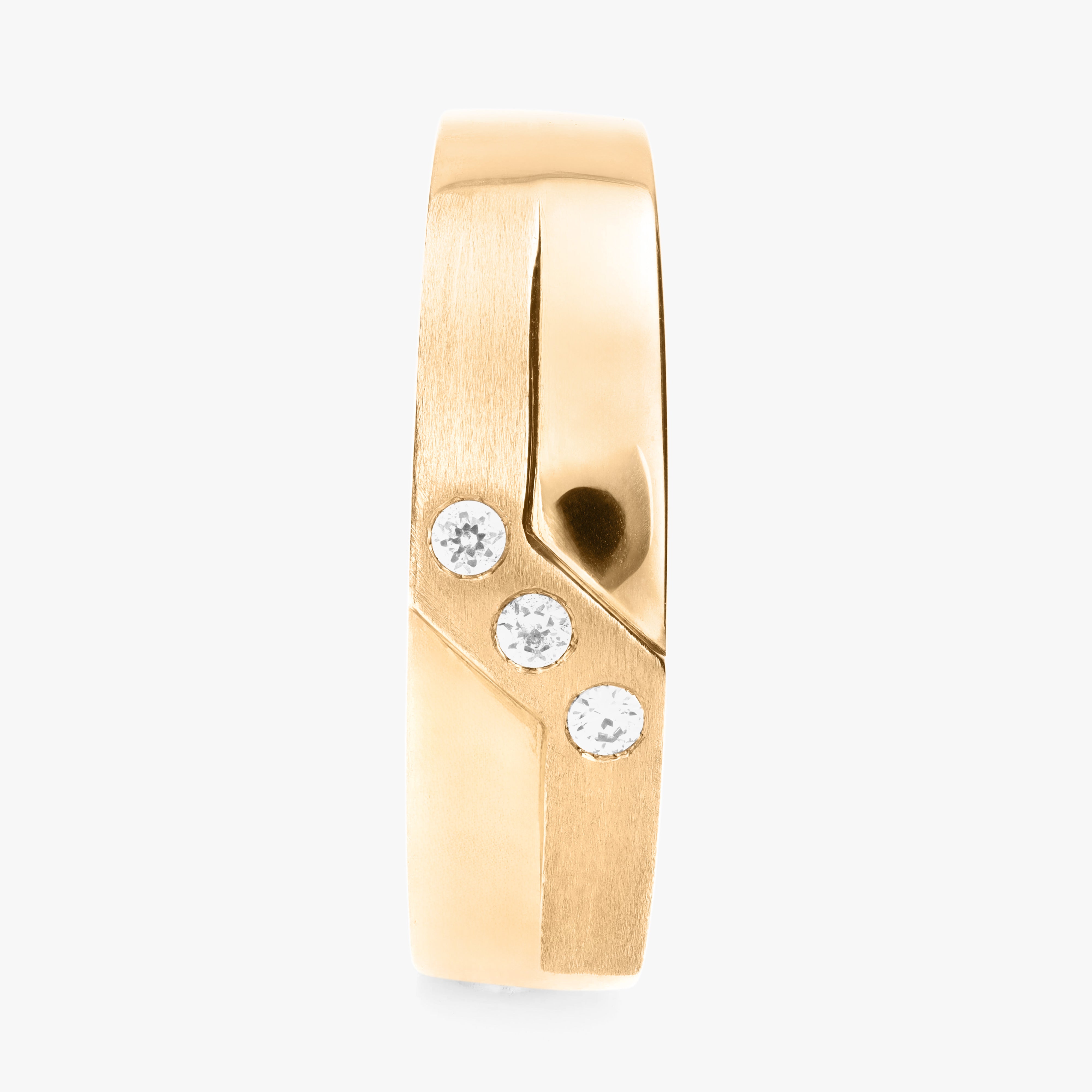 Argolla Bronce Maciza 6mm en oro amarillo
