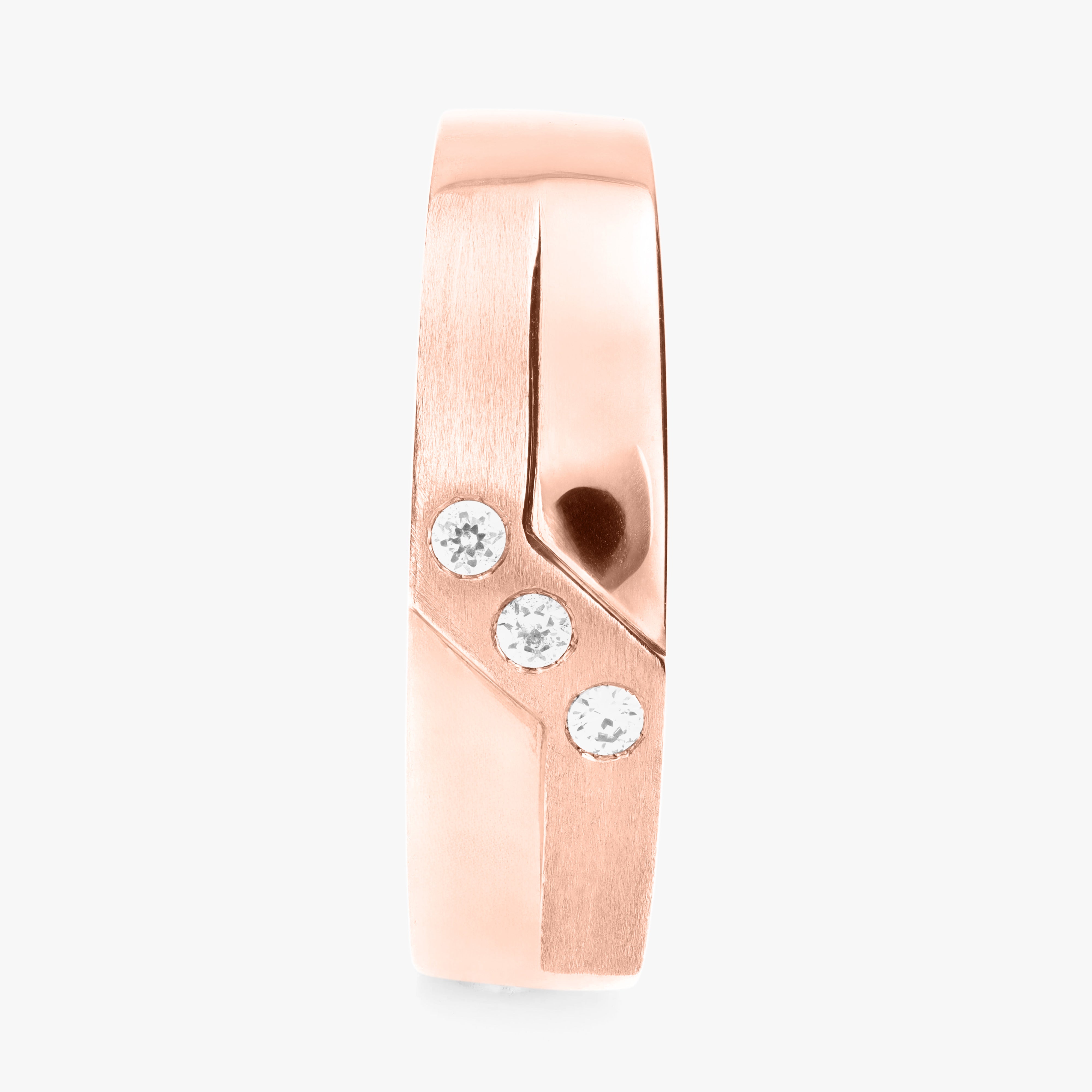 Argolla Bronce Maciza 6mm en oro rosado