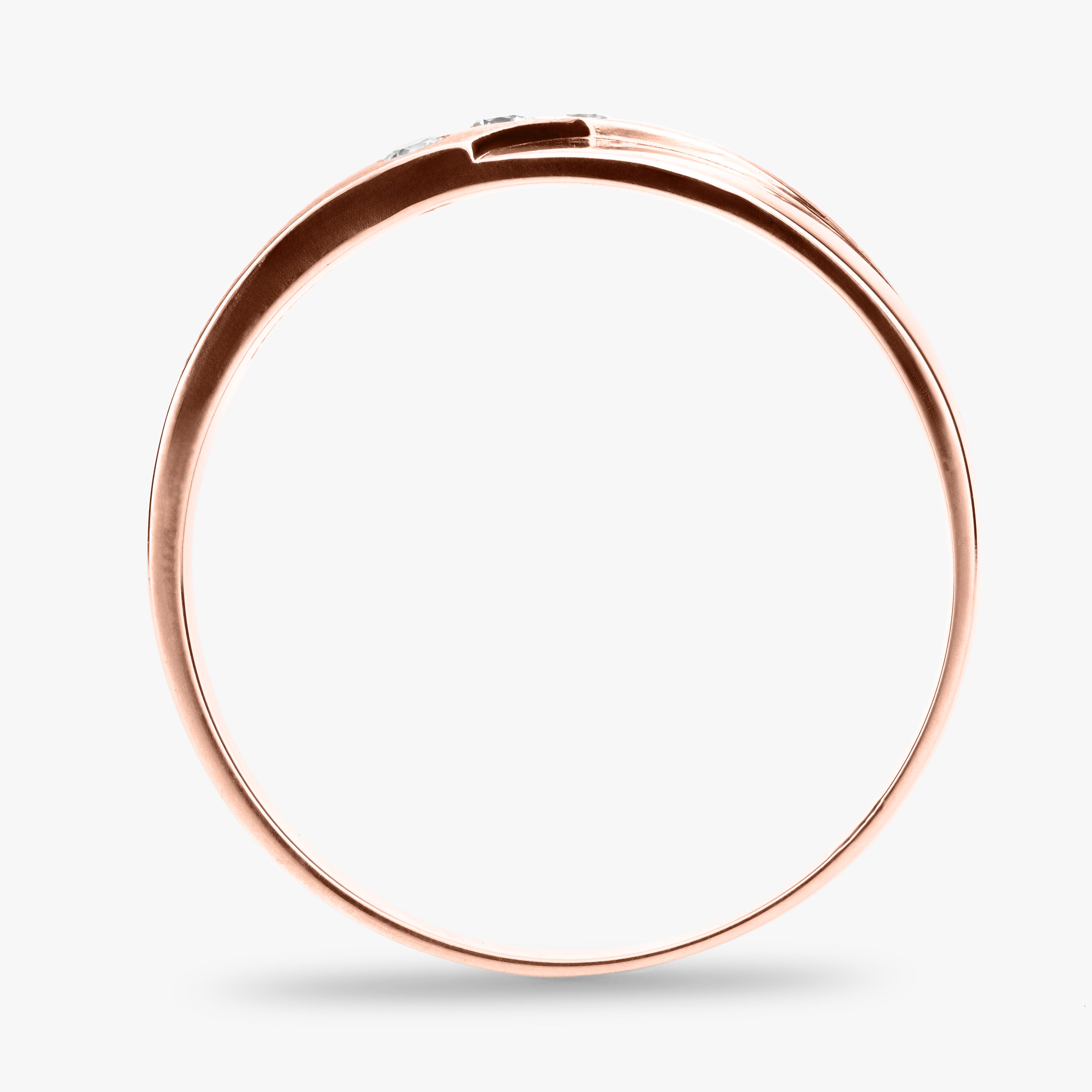 Argolla Bronce Maciza 6mm en oro rosado