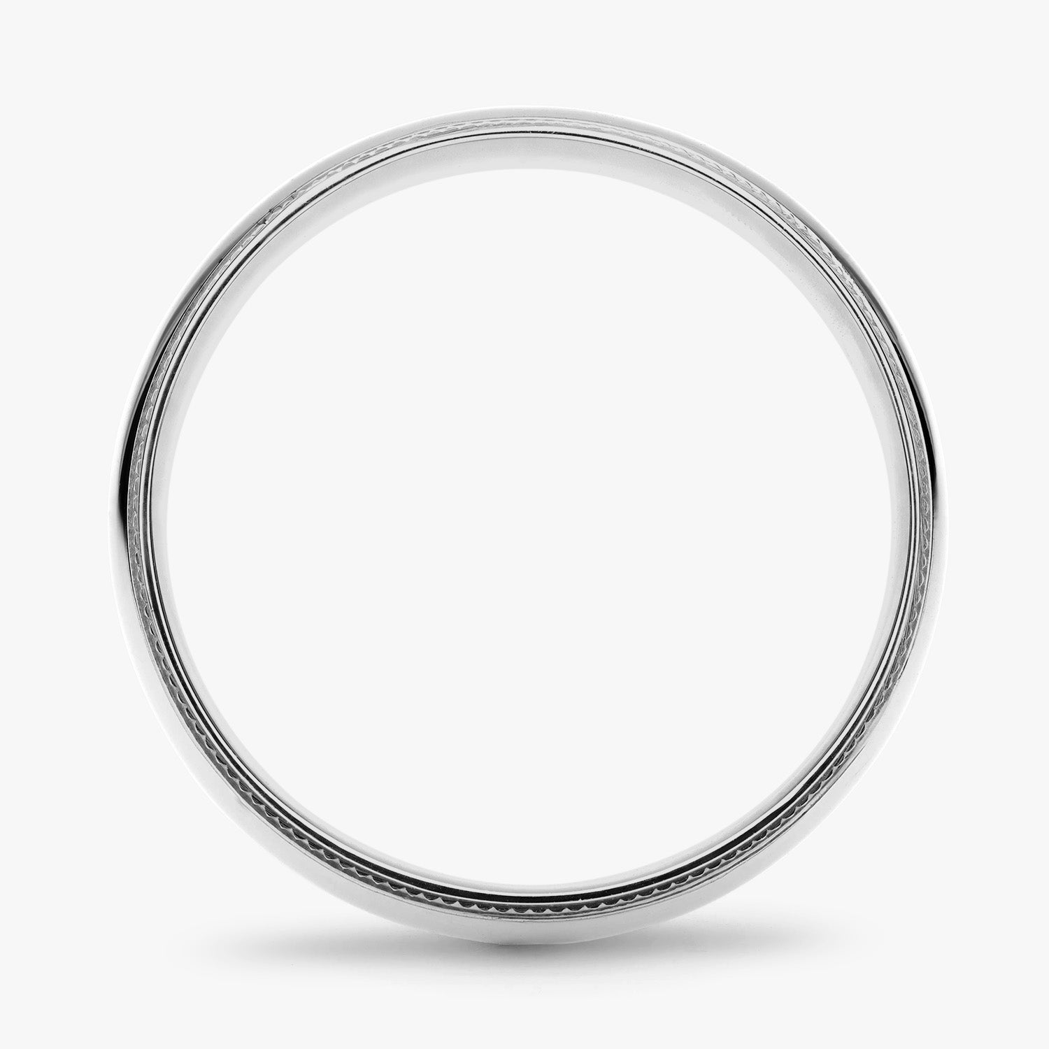 Argolla Laguna Confort Rellena 6mm en oro blanco