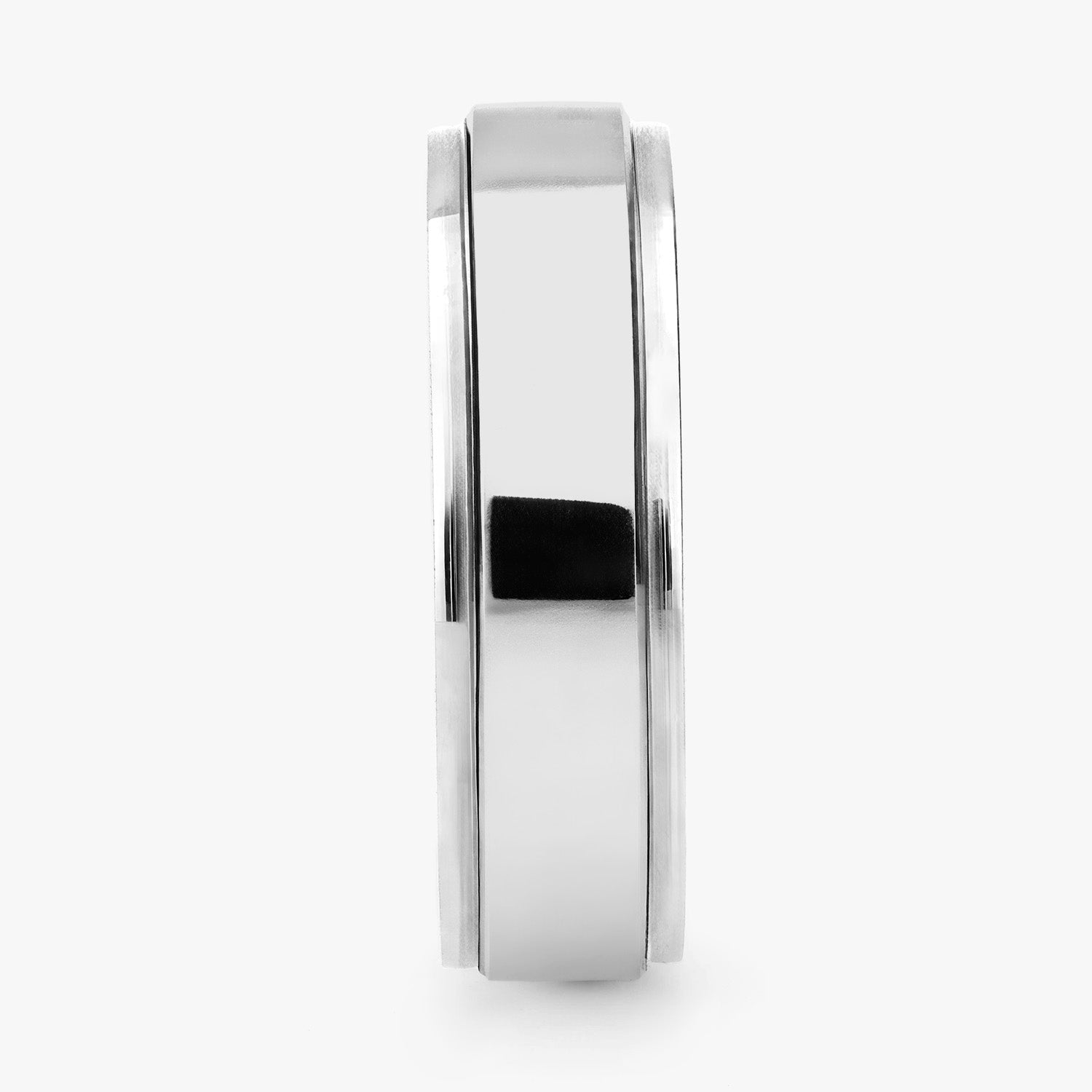Argolla Pileta Confort Rellena 6mm en oro blanco