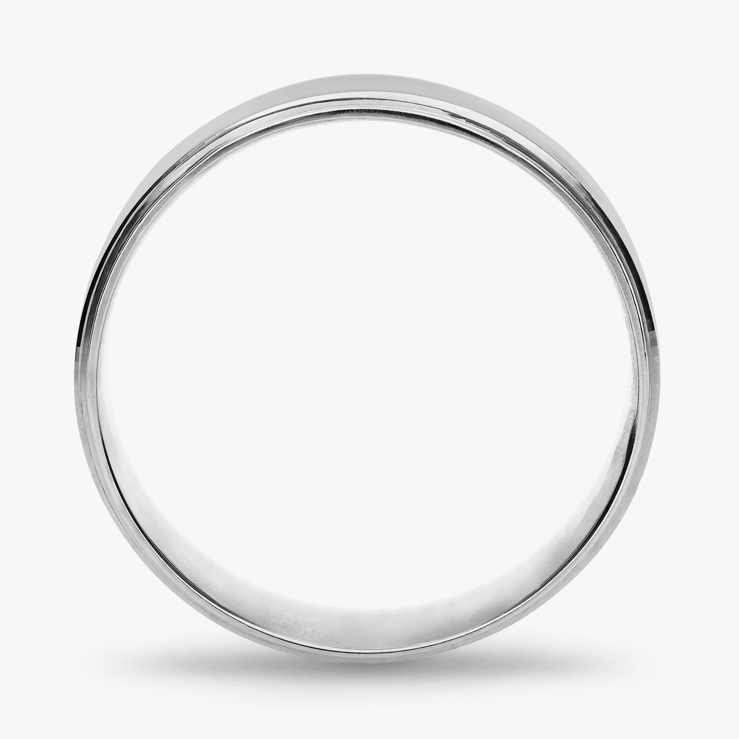 Argolla Pileta Confort Rellena 6mm en oro blanco