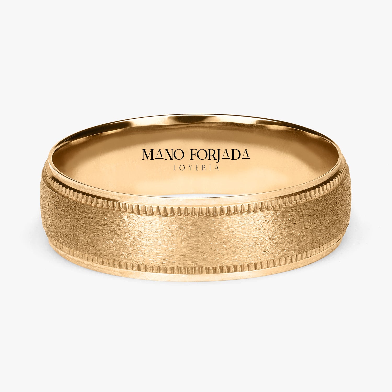 Argolla Céfiro Confort Rellena 6mm en oro amarillo
