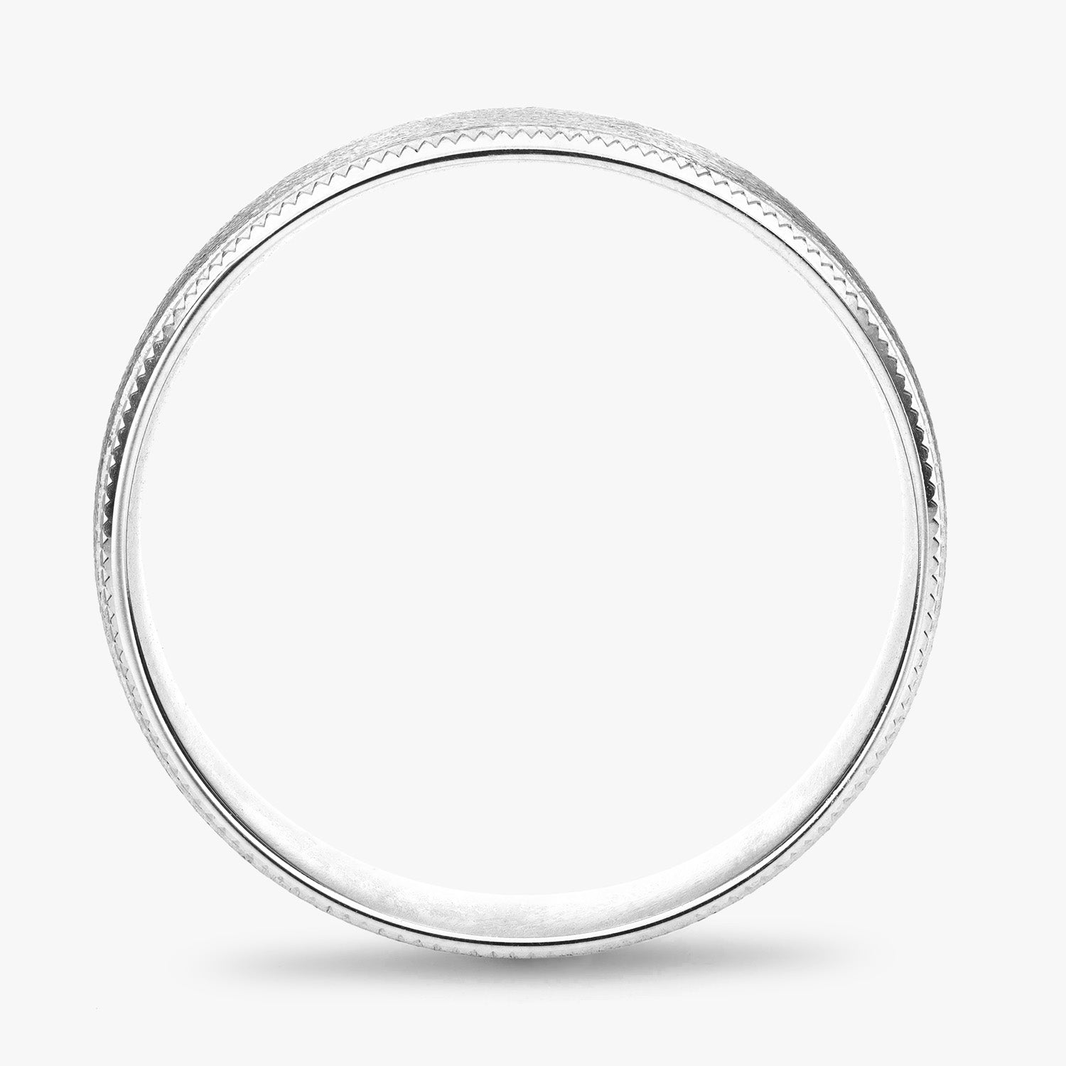 Argolla Céfiro Confort Rellena 6mm en oro blanco