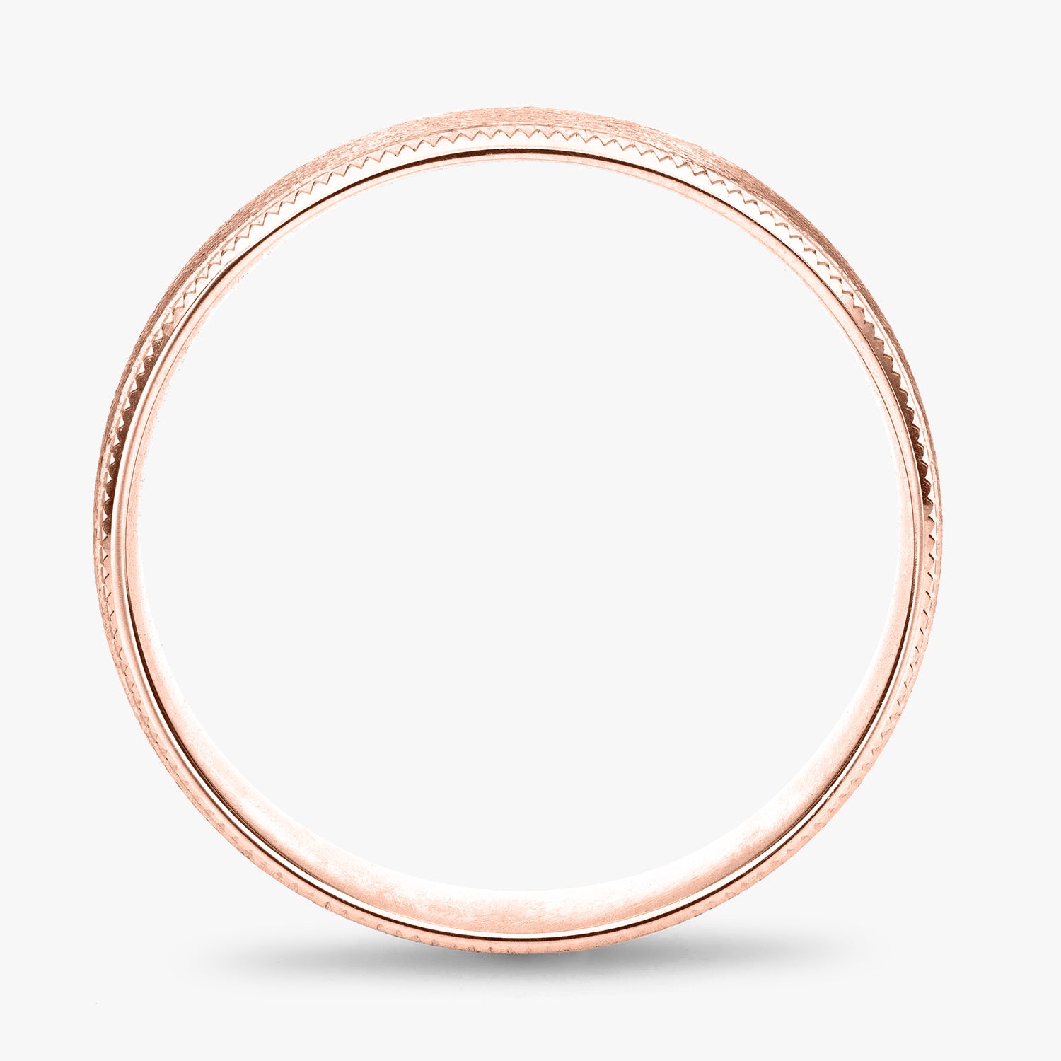 Argolla Céfiro Confort Rellena 6mm en oro rosado