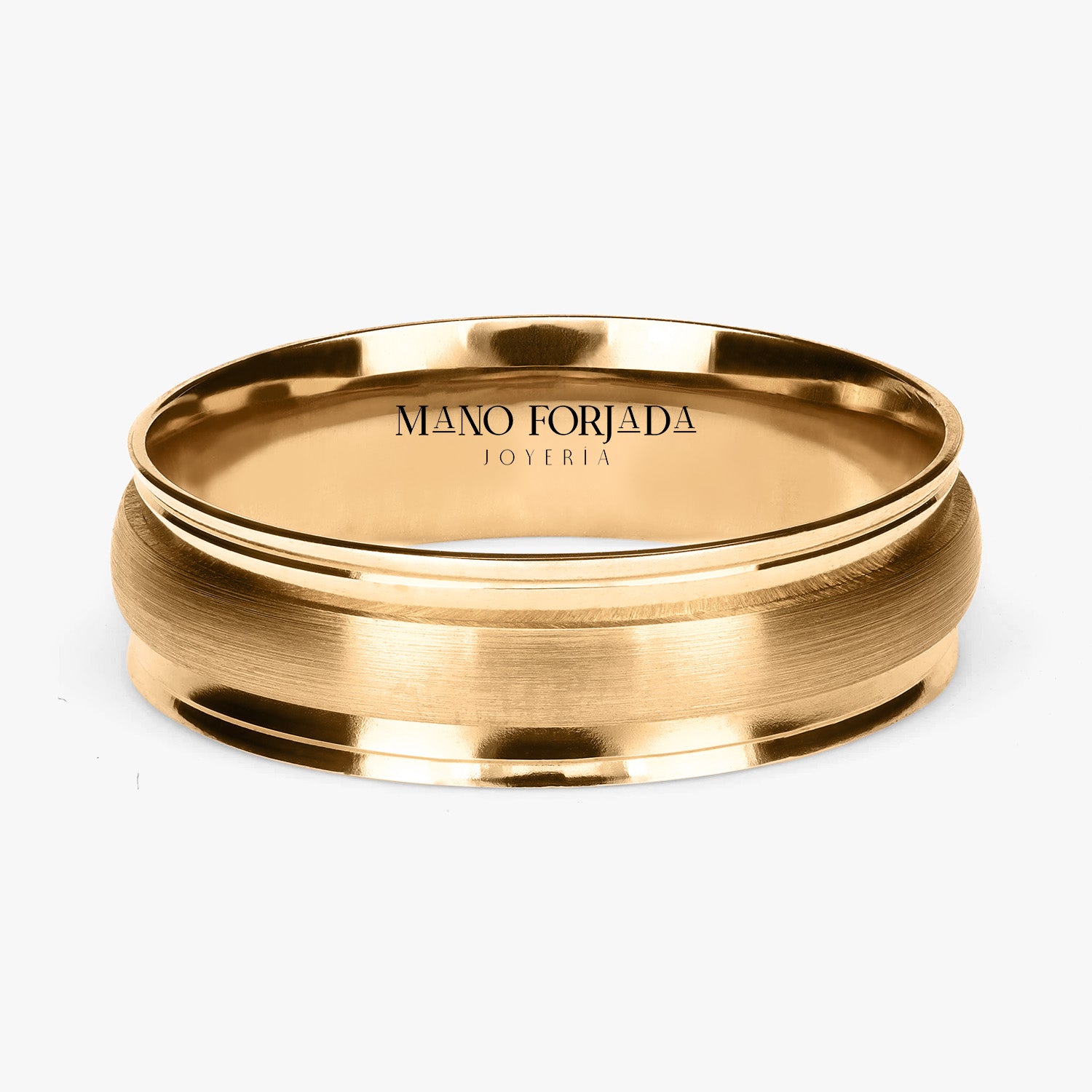 Argolla Nébula Confort Rellena 6mm en oro amarillo