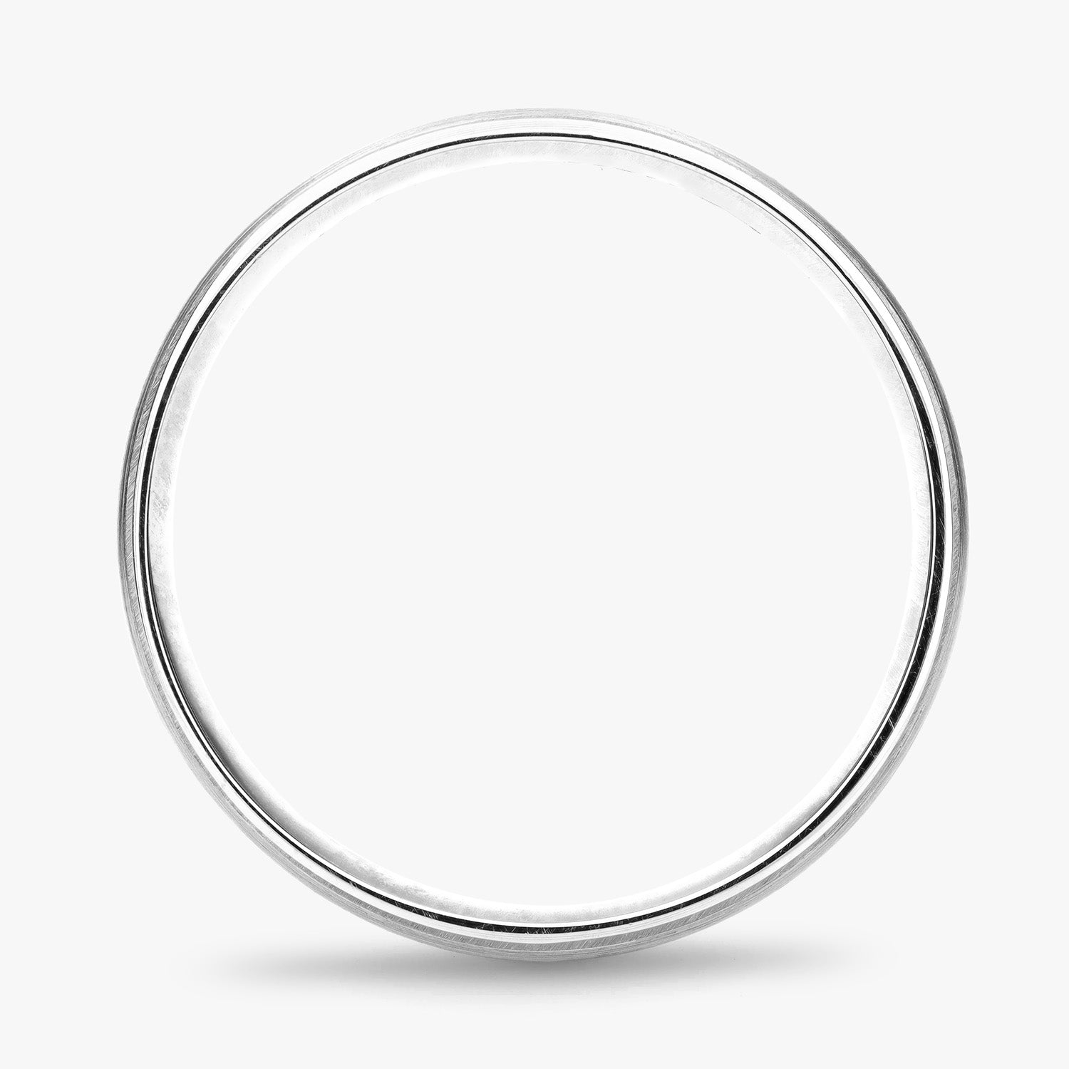 Argolla Nébula Confort Rellena 6mm en oro blanco