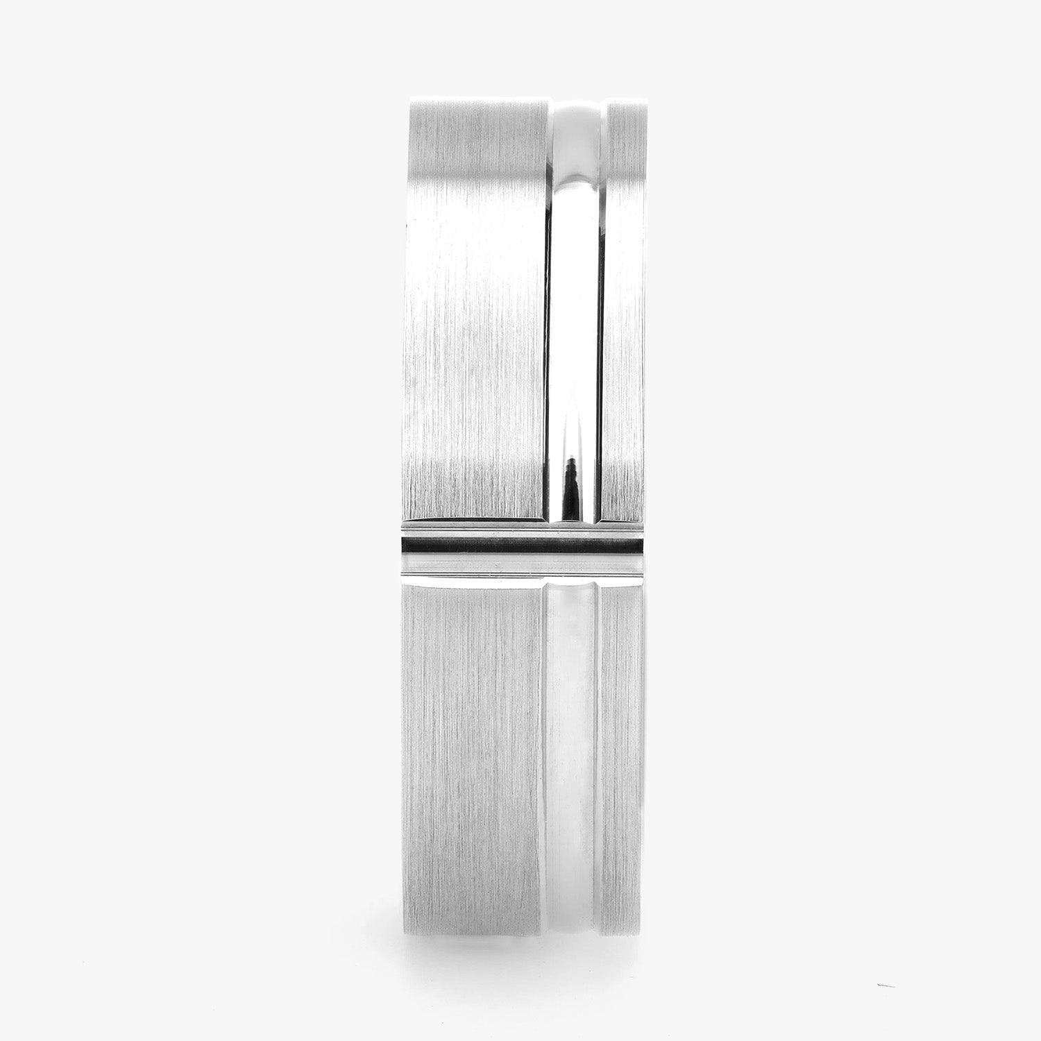 Argolla Cúmulo Confort Rellena 6mm en oro blanco