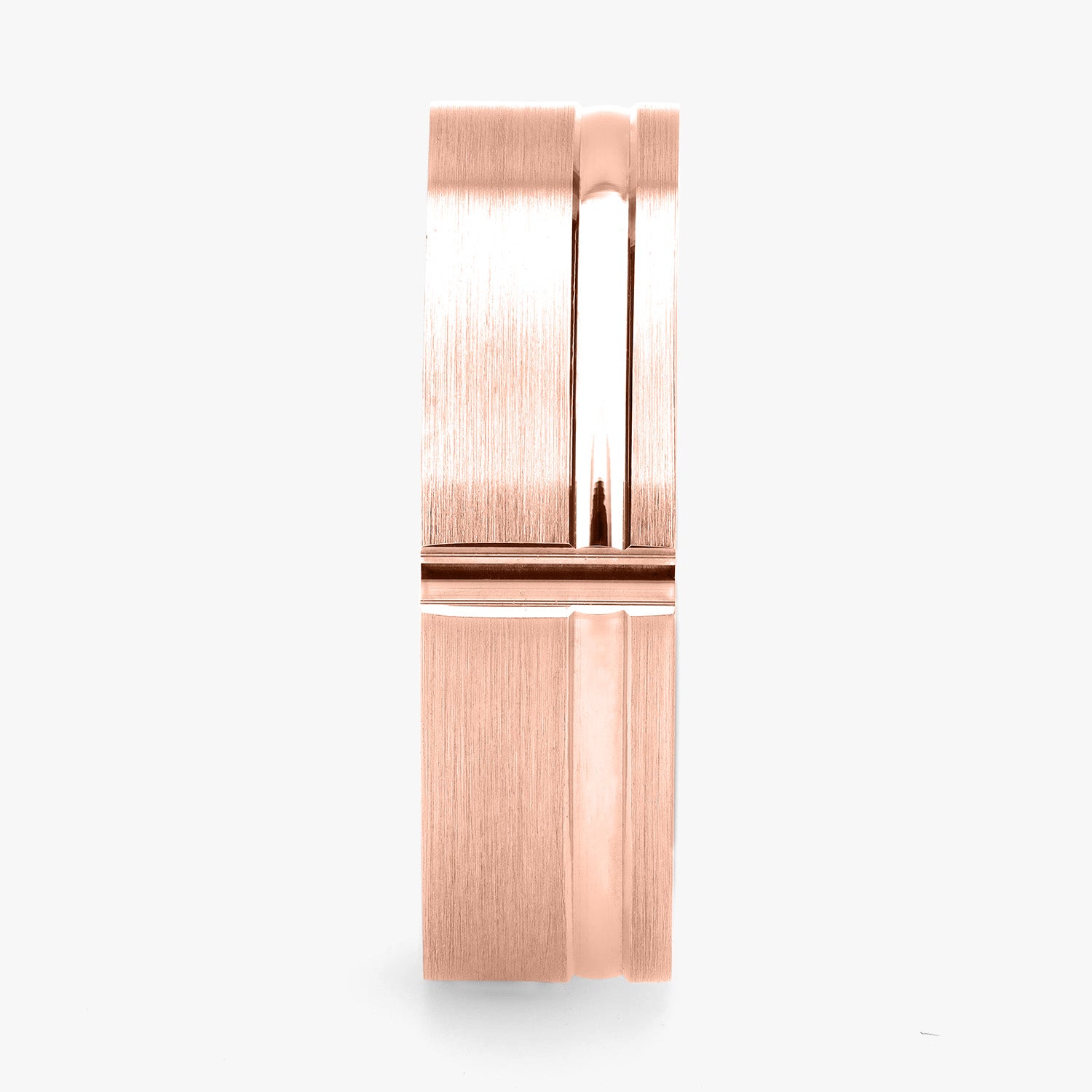 Argolla Cúmulo Confort Rellena 6mm en oro rosado