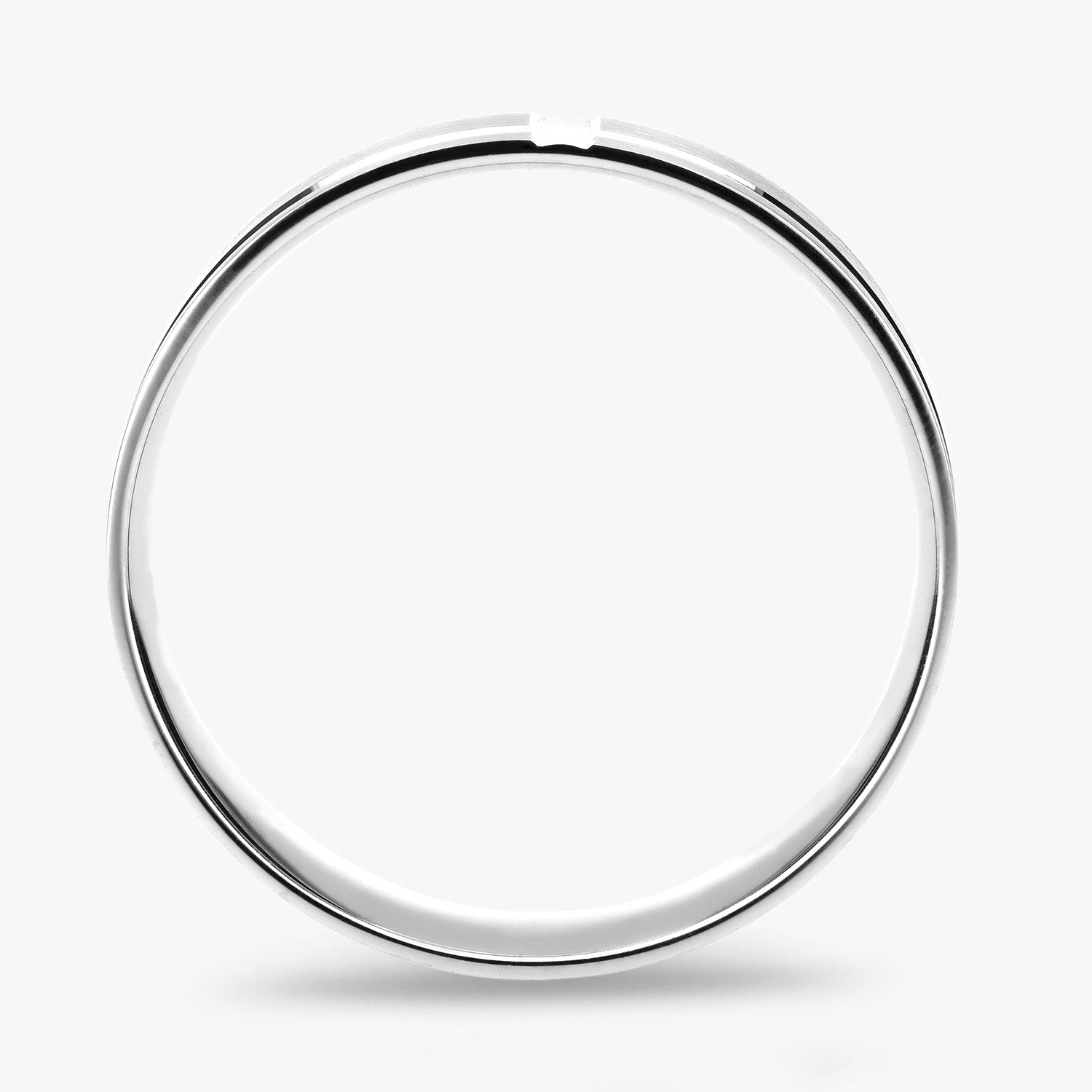 Argolla Cúmulo Confort Rellena 6mm en oro blanco
