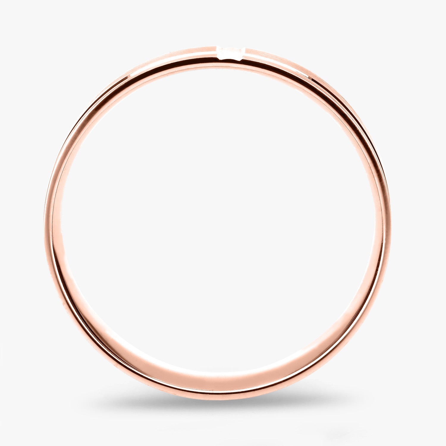 Argolla Cúmulo Confort Rellena 6mm en oro rosado