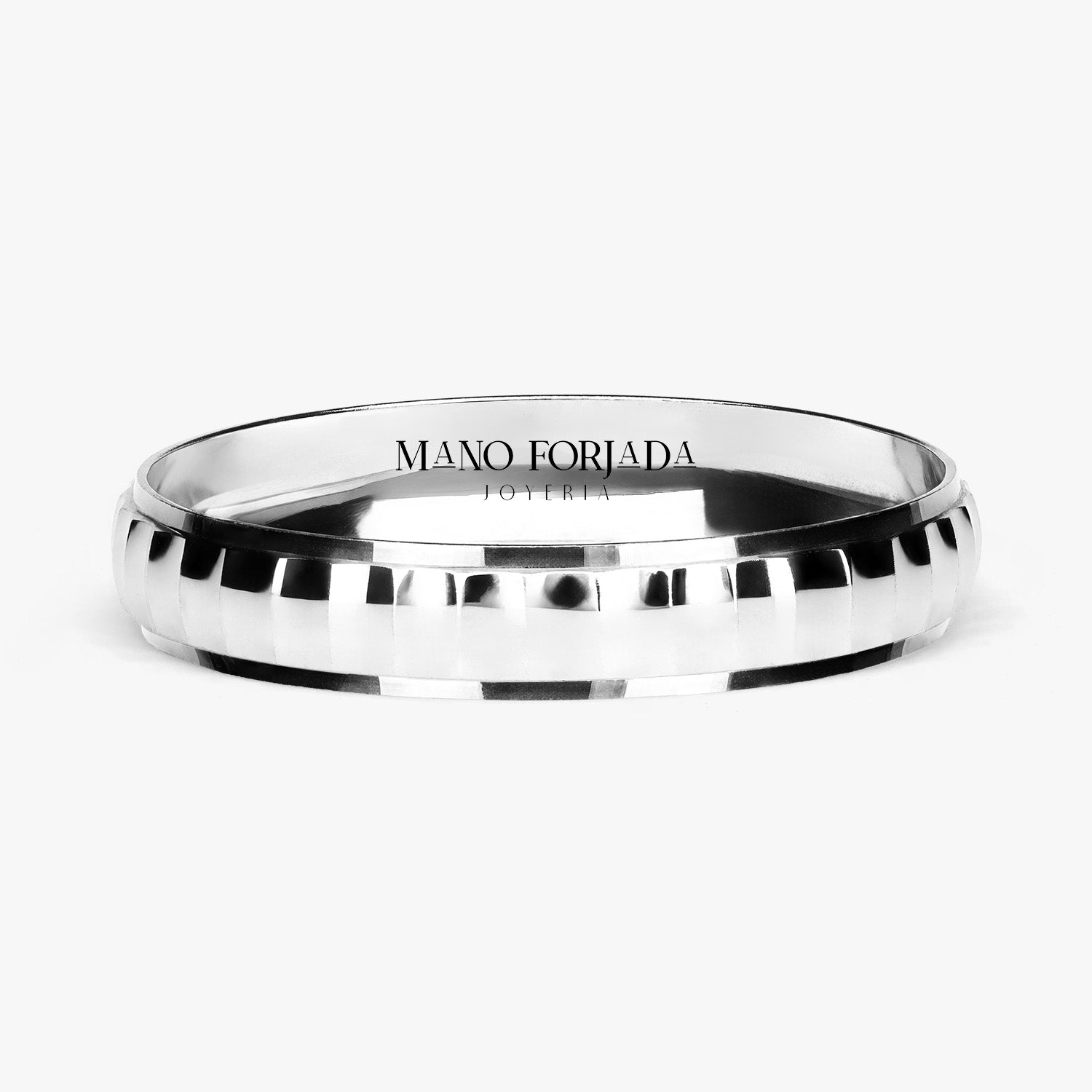 Argolla Olmo Clásica 4mm en oro blanco