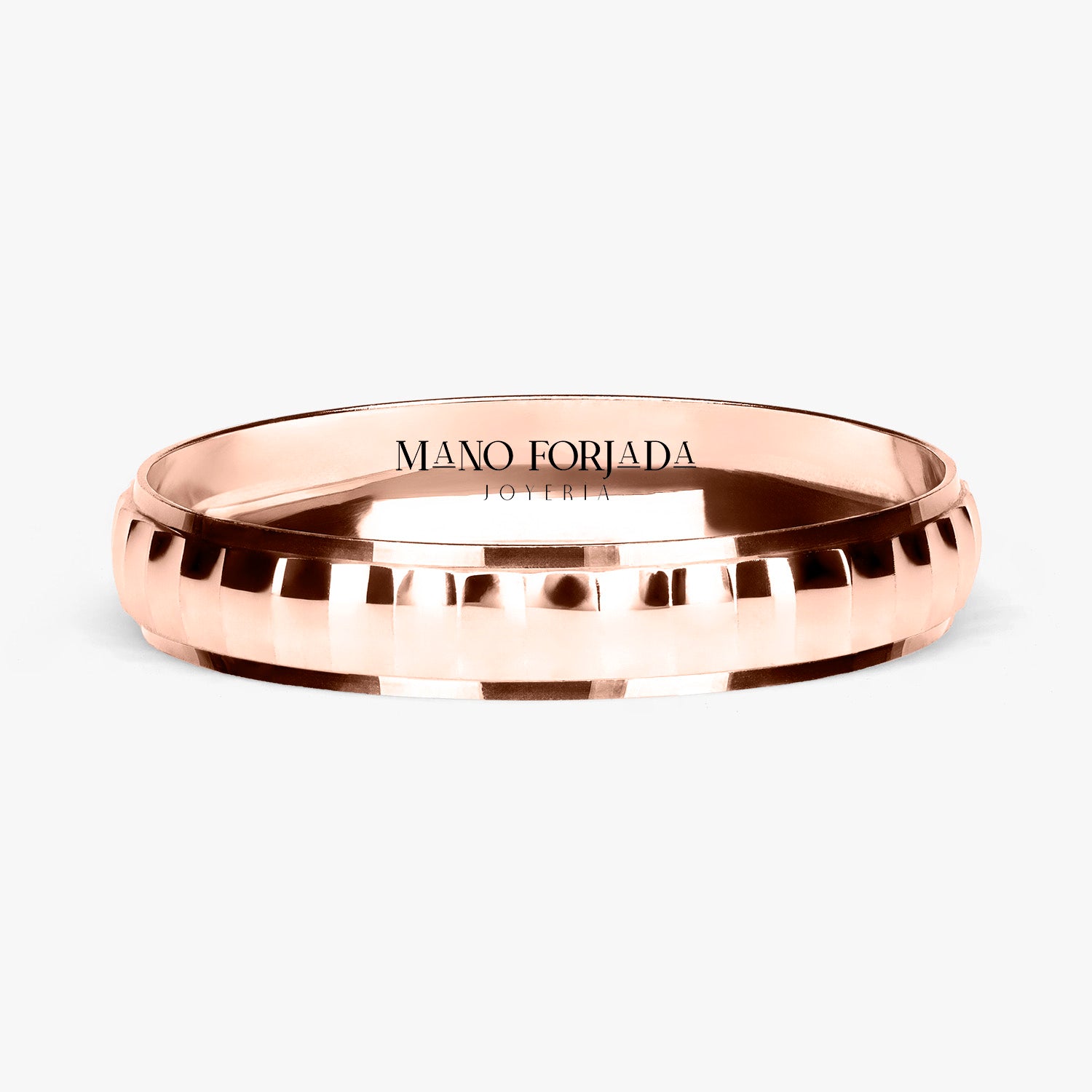 Argolla Olmo Clásica 4mm en oro rosado