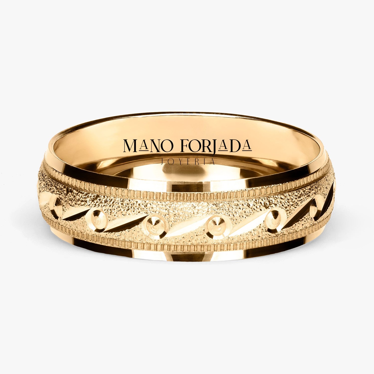 Argolla Águila Clásica 6mm en oro amarillo